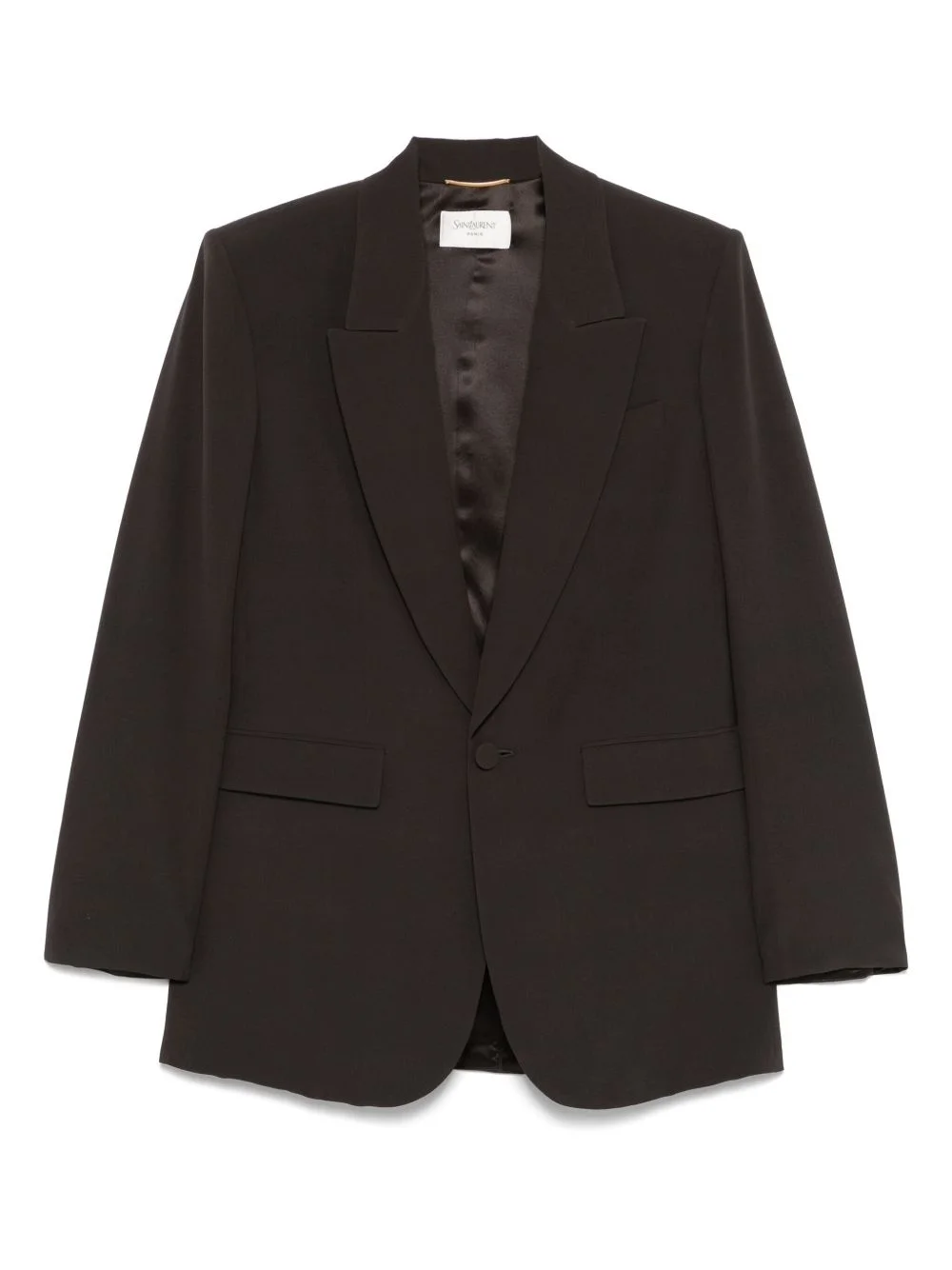 silk single-breasted blazer - 1