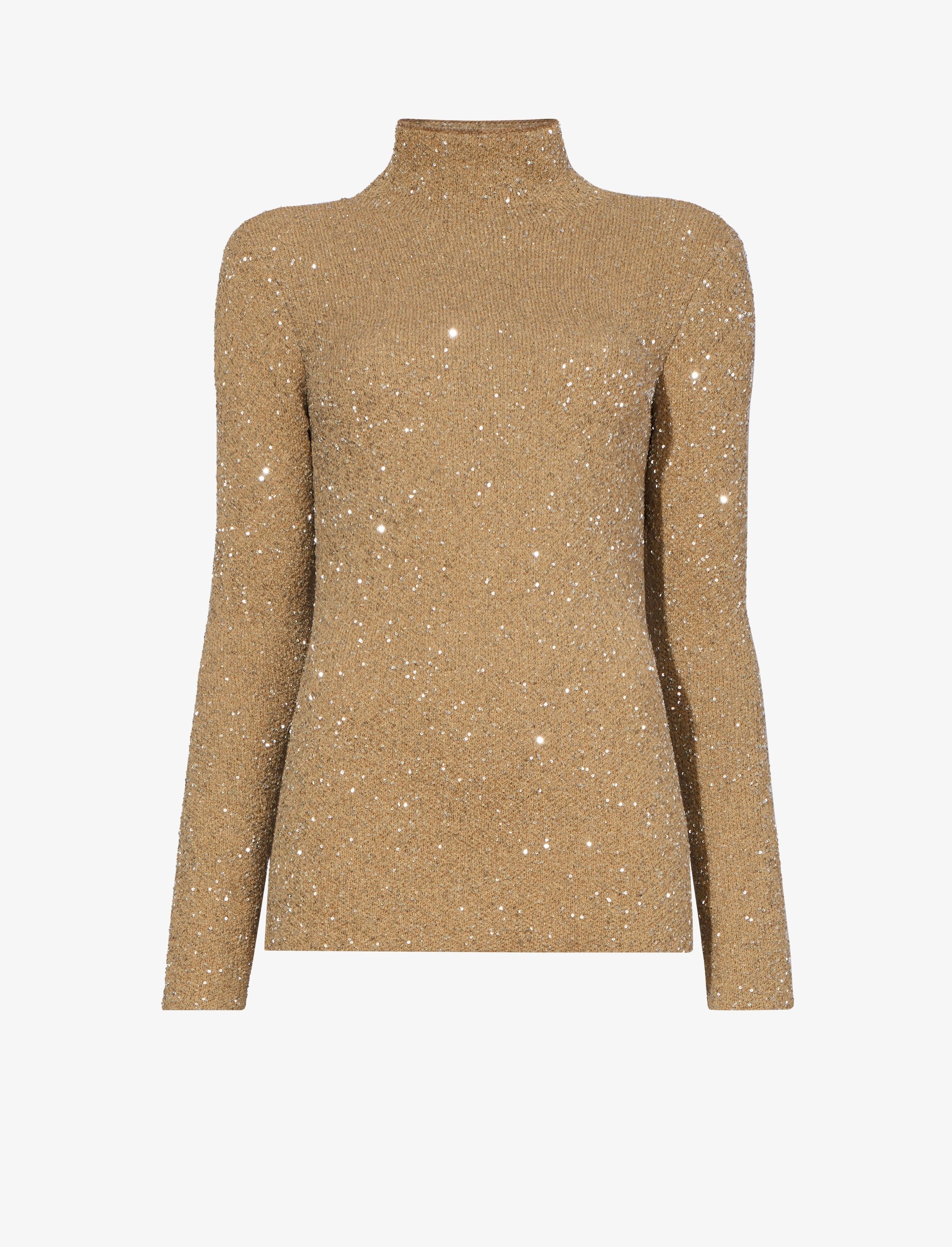 Sequin Knit Sweater - 1