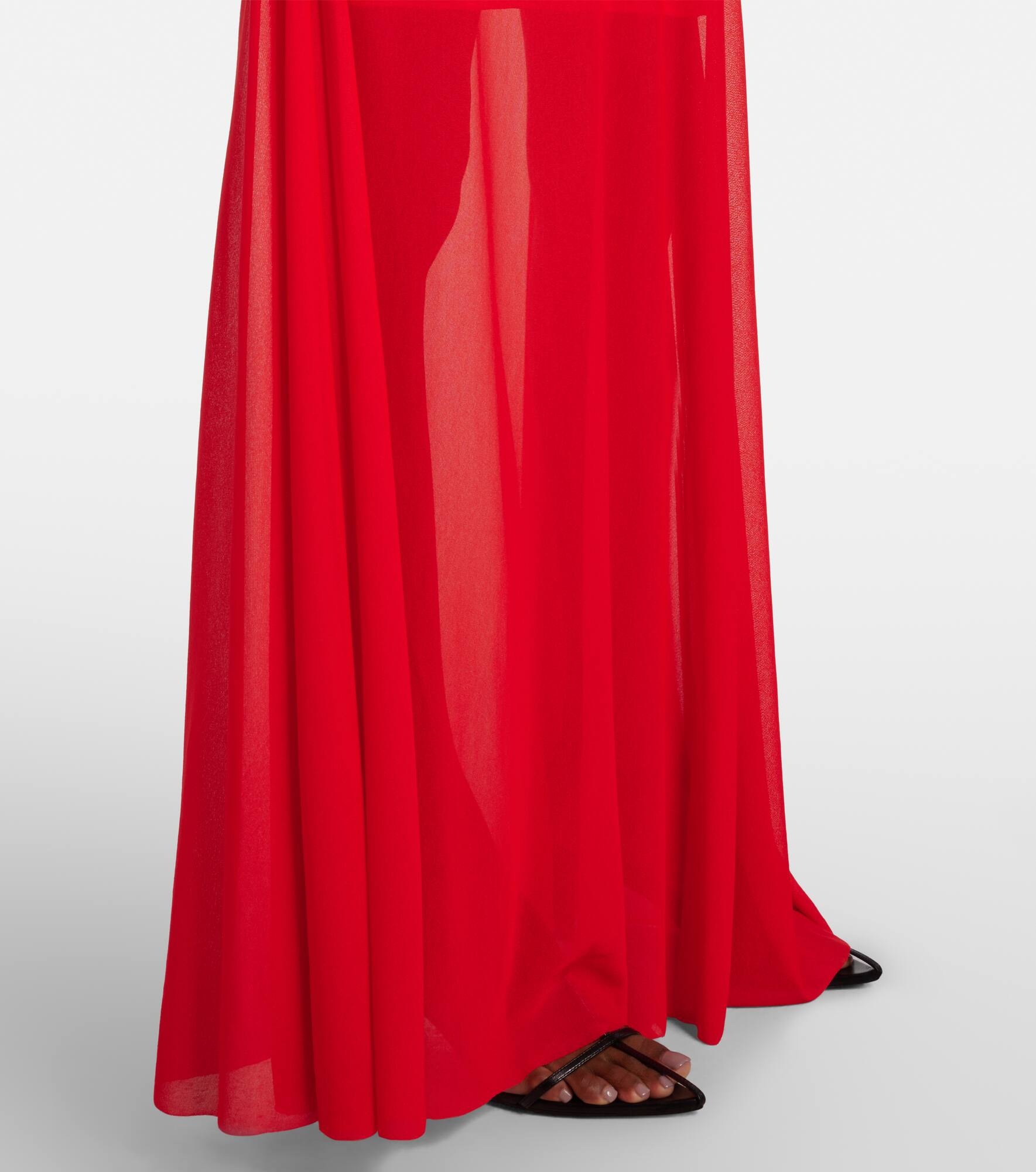 Paula sheer crêpe jersey gown - 6