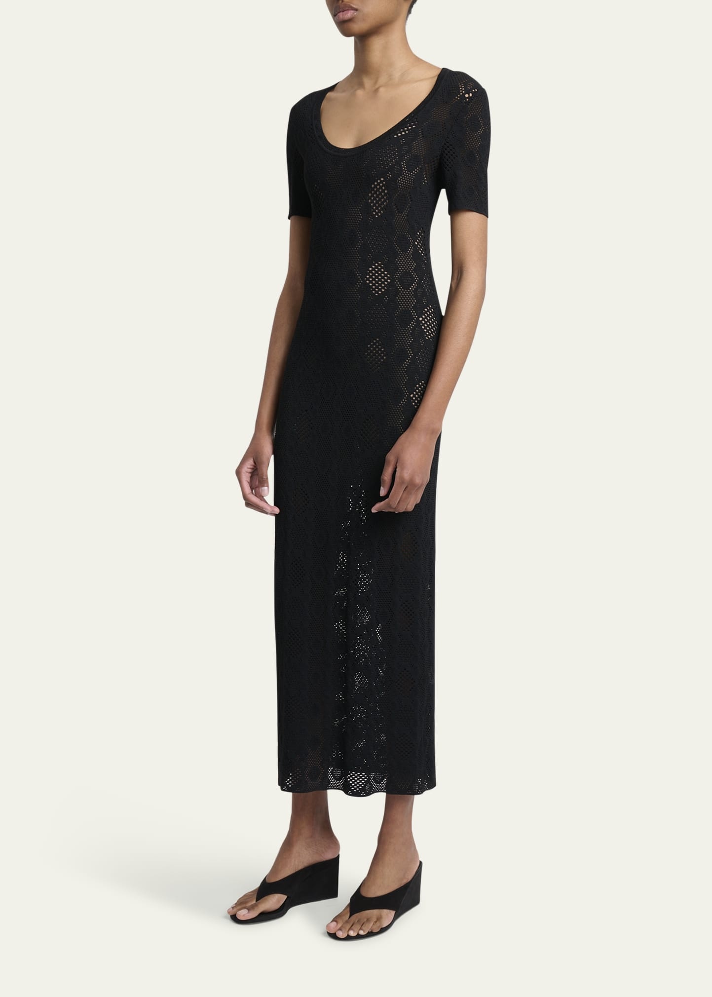 Python Lace Knit Midi Dress - 4