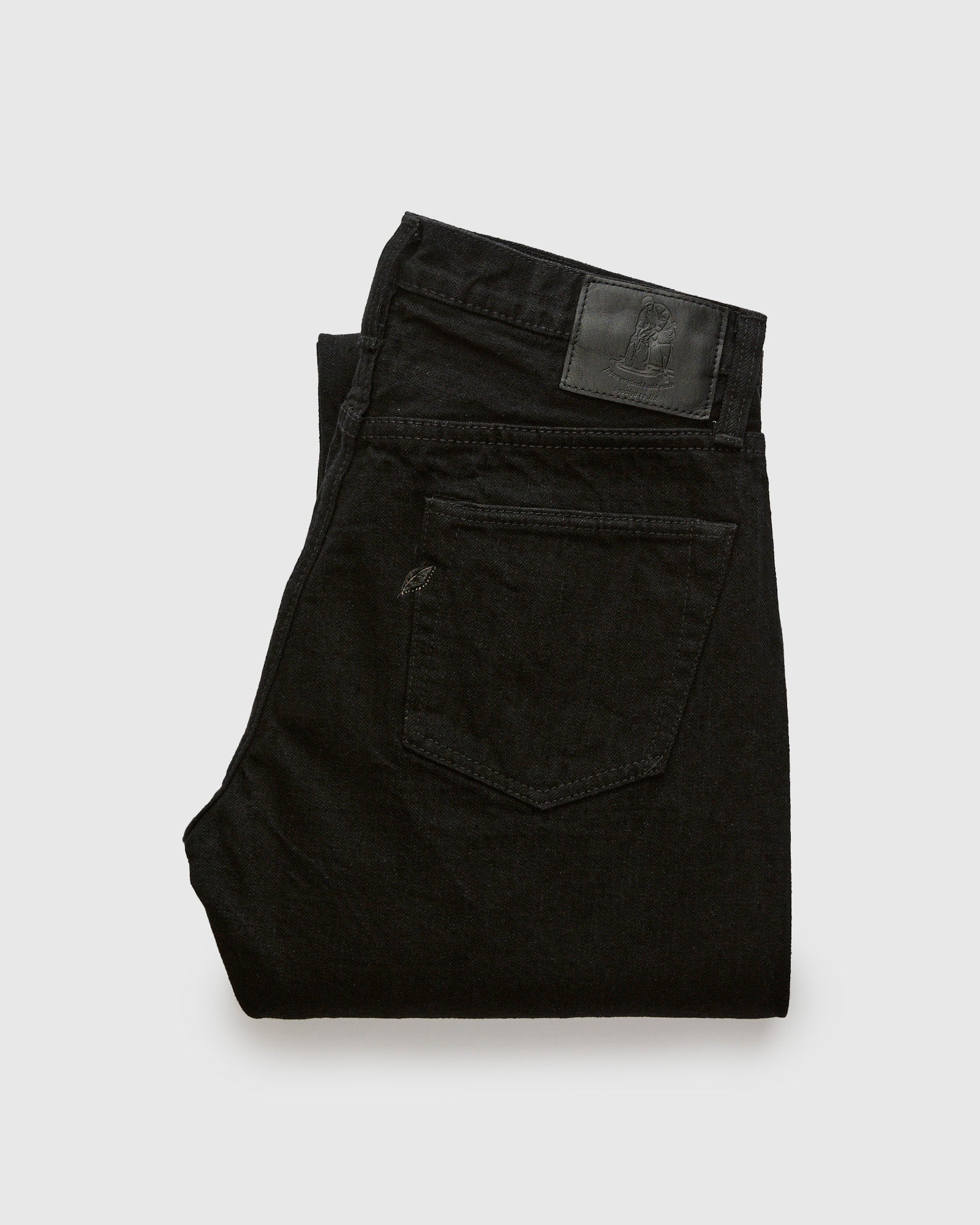 XX-003-BK 14oz Rinsed Double Black Selvedge Denim - Regular Straight Fit - 2
