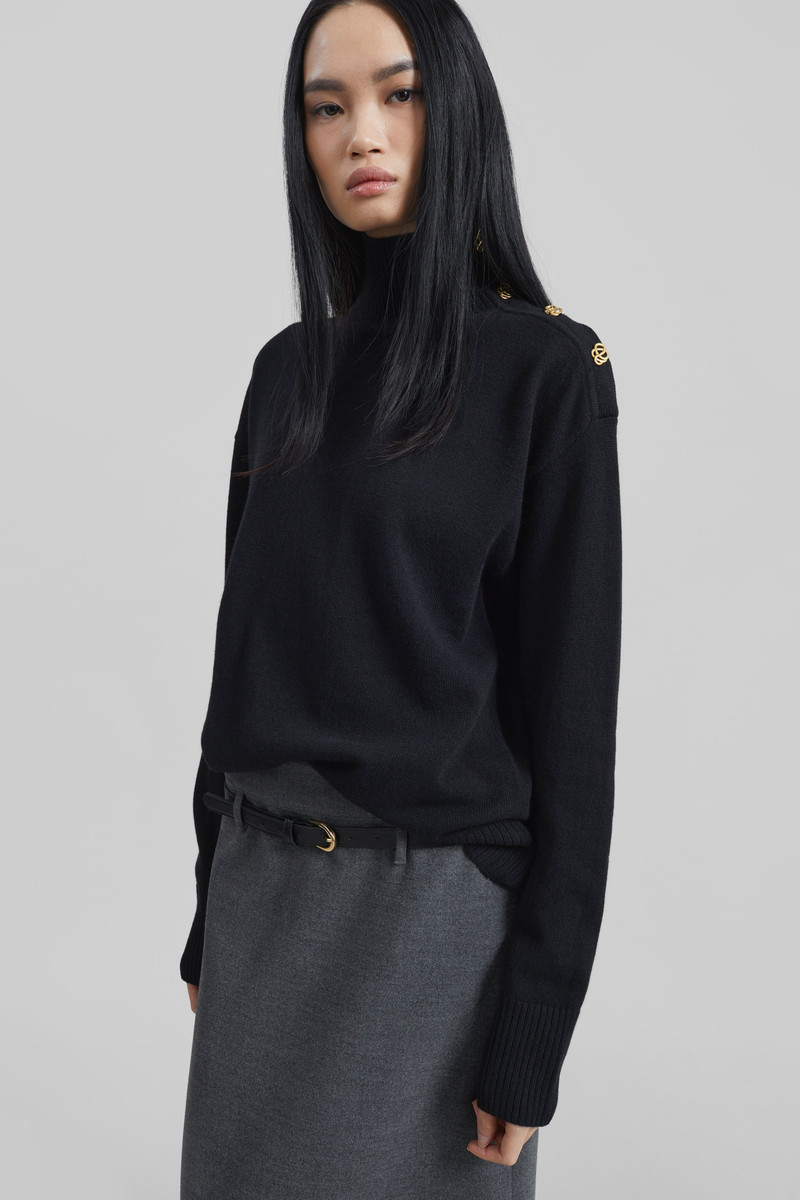 By Malene Birger Vanille Wool Sweater - Black 3