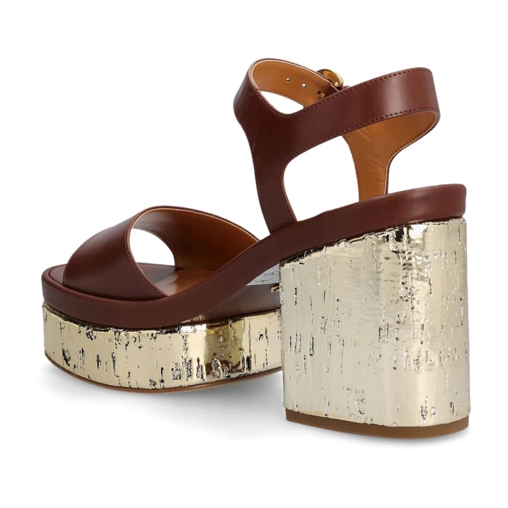 LEATHER SANDALS WITH ANKLE BUCKLE CLOSURE - 3