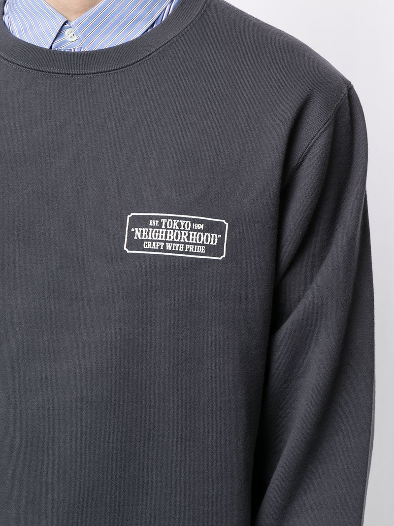 logo-print long-sleeve sweatshirt 5