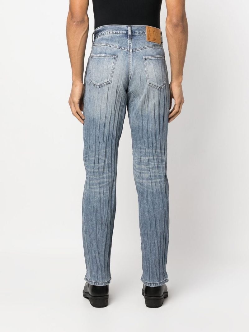 Crinkle straight-leg jeans - 4