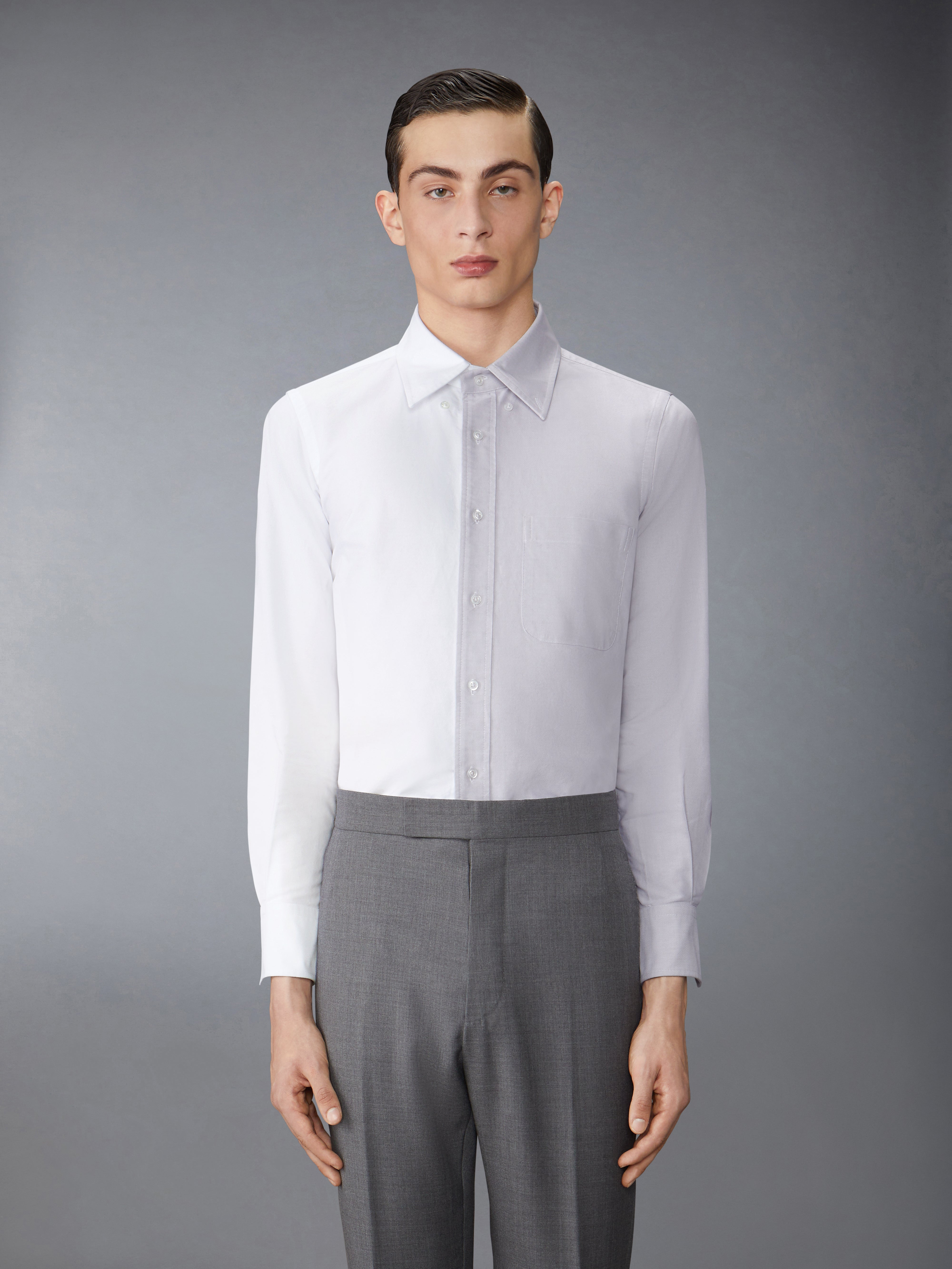 colour-block cotton shirt - 2