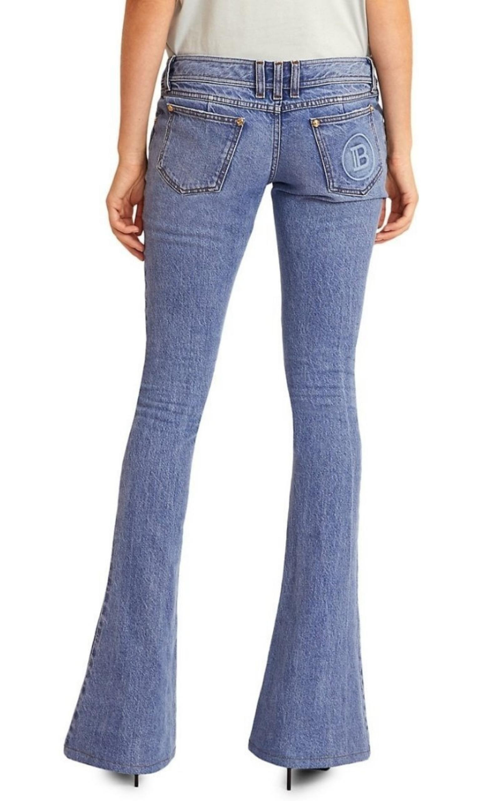 Monogram Low-Rise Bootcut Jeans - 3