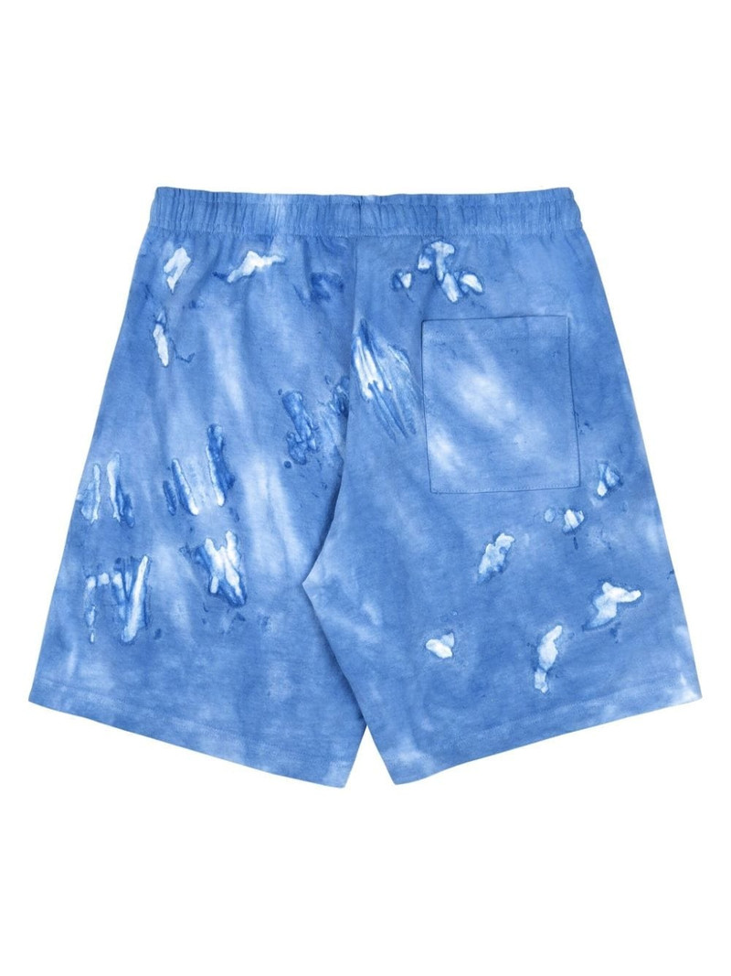 Sporty & Rich logo-embroidered cotton track shorts outlook