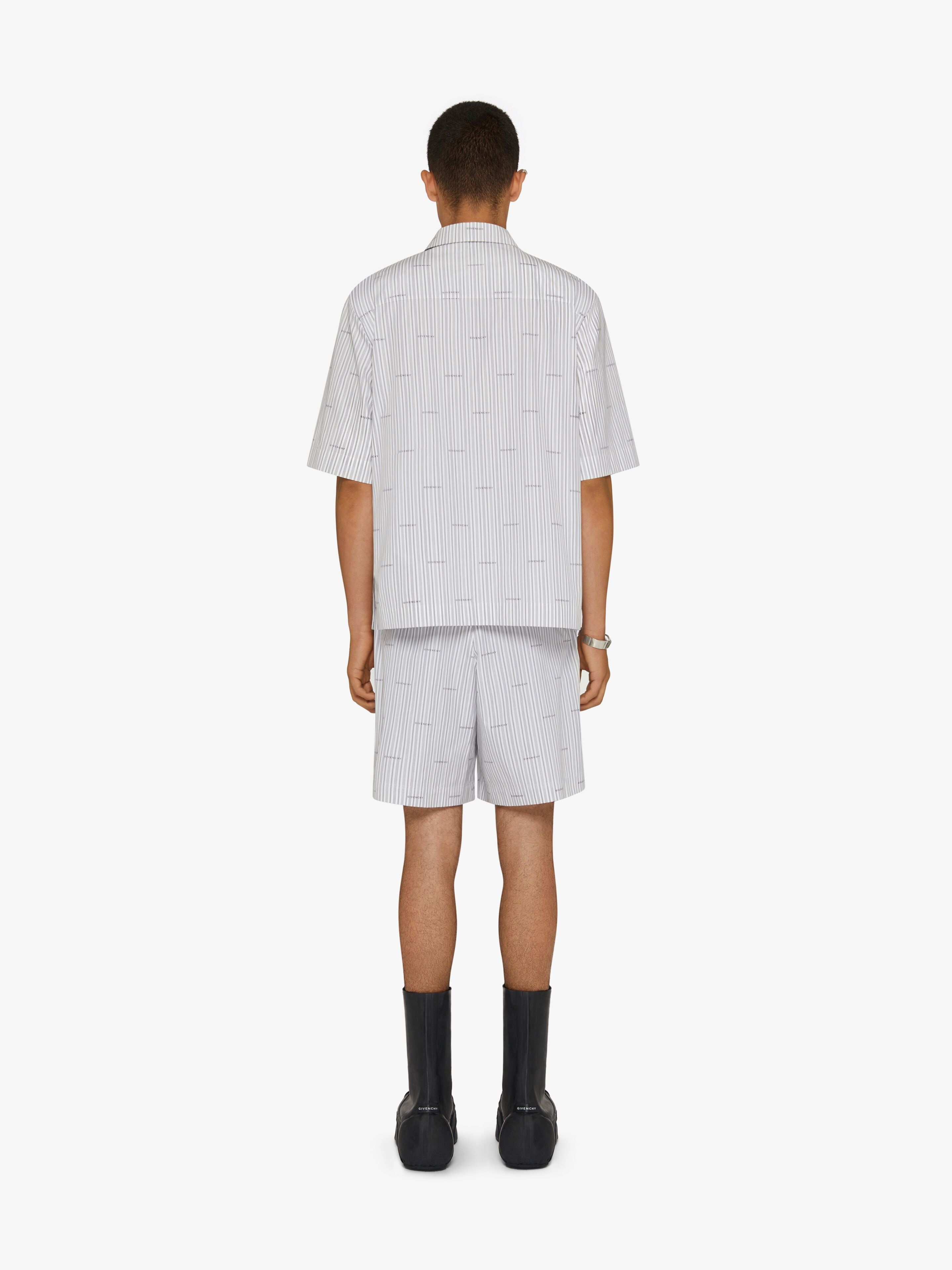 GIVENCHY BERMUDA SHORTS IN POPLIN WITH STRIPES - 4