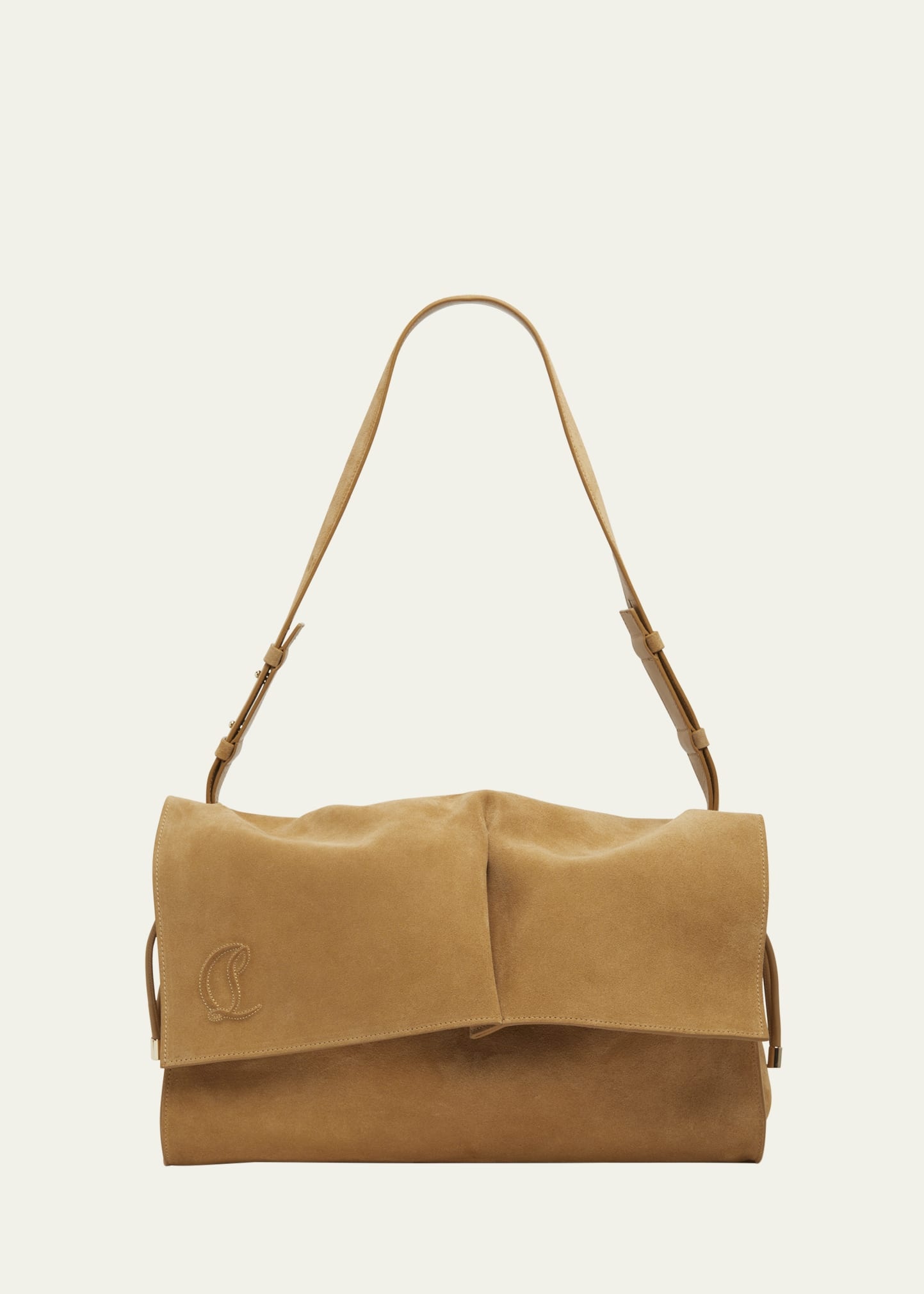 Baggy Large Shoulder Bag in Suede - 1