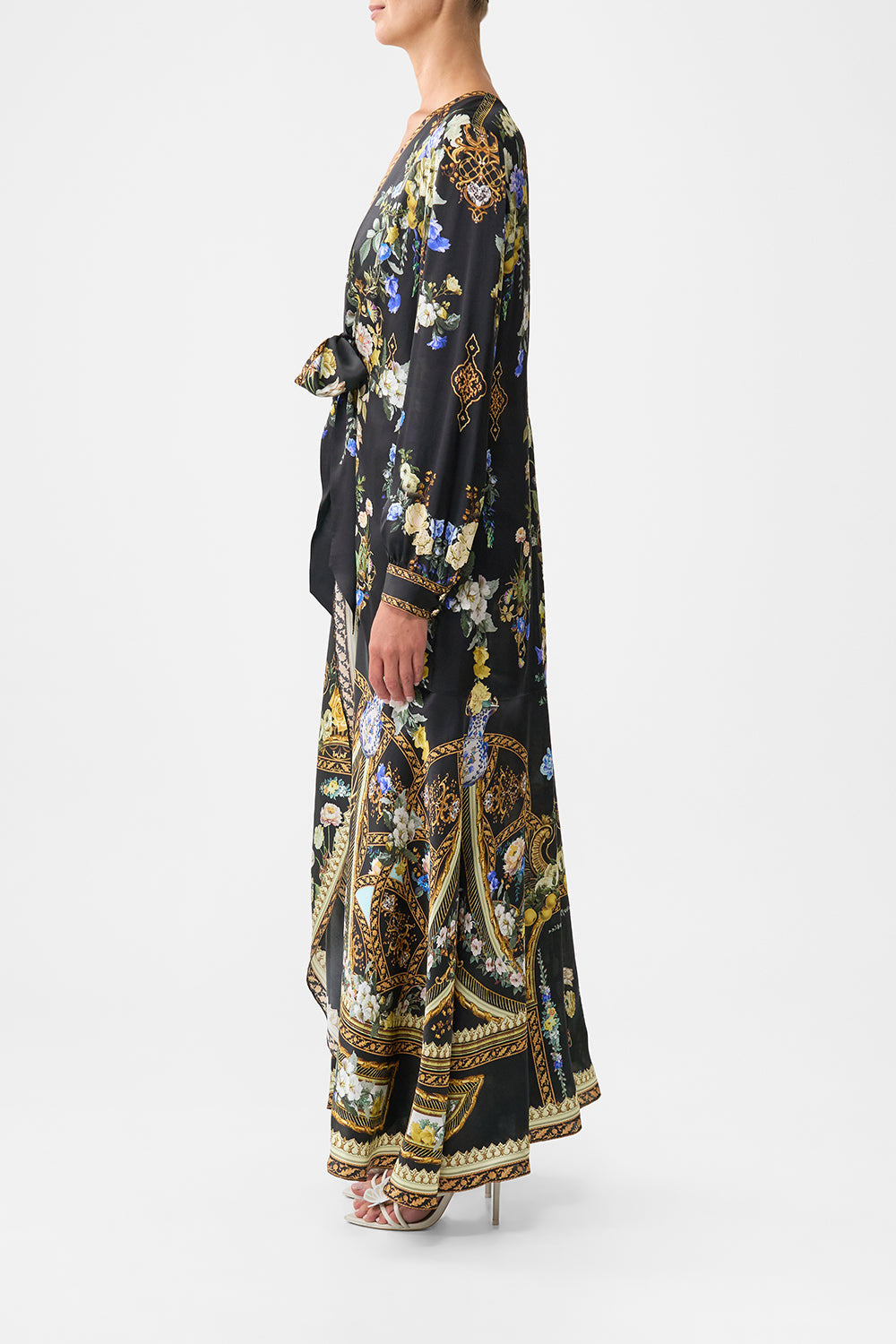 TIE WAIST LONG SLEEVE DRESS - 4