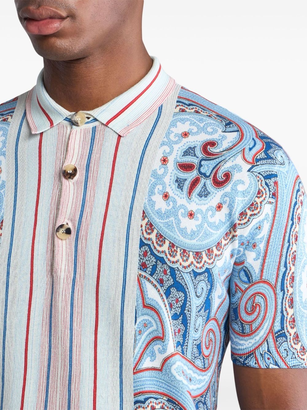 paisley-print polo shirt - 5