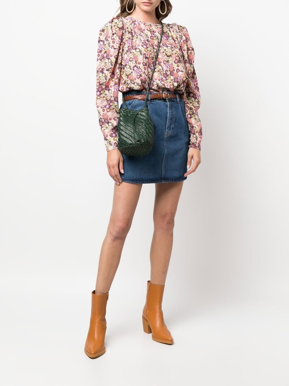 interwoven-design bucket bag - 2