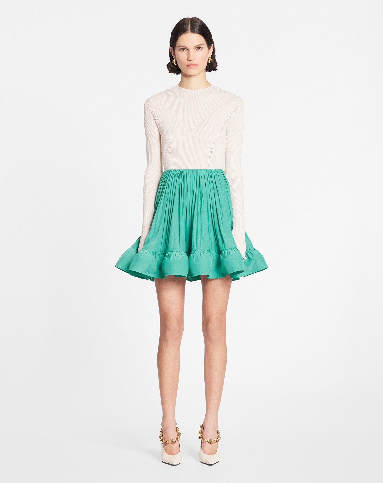 SHORT CHARMEUSE SKIRT - 2