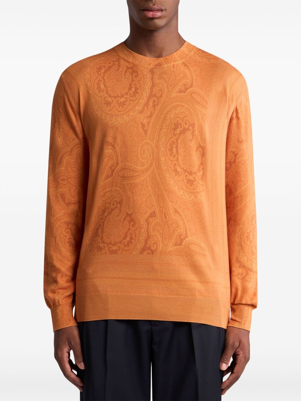 paisley silk-cashmere sweater - 2