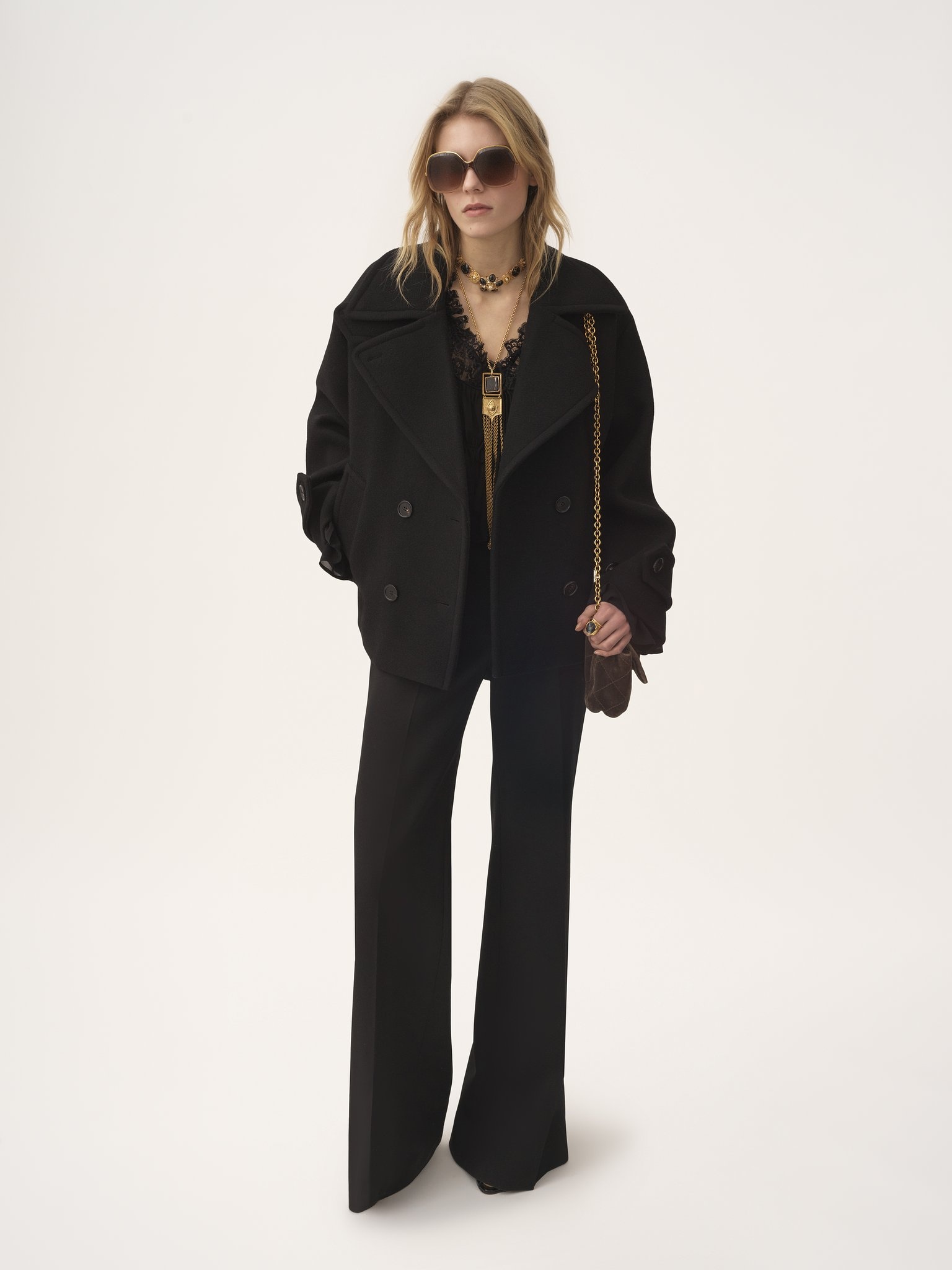 OVERSIZED SHORT COAT IN WOOL - 3