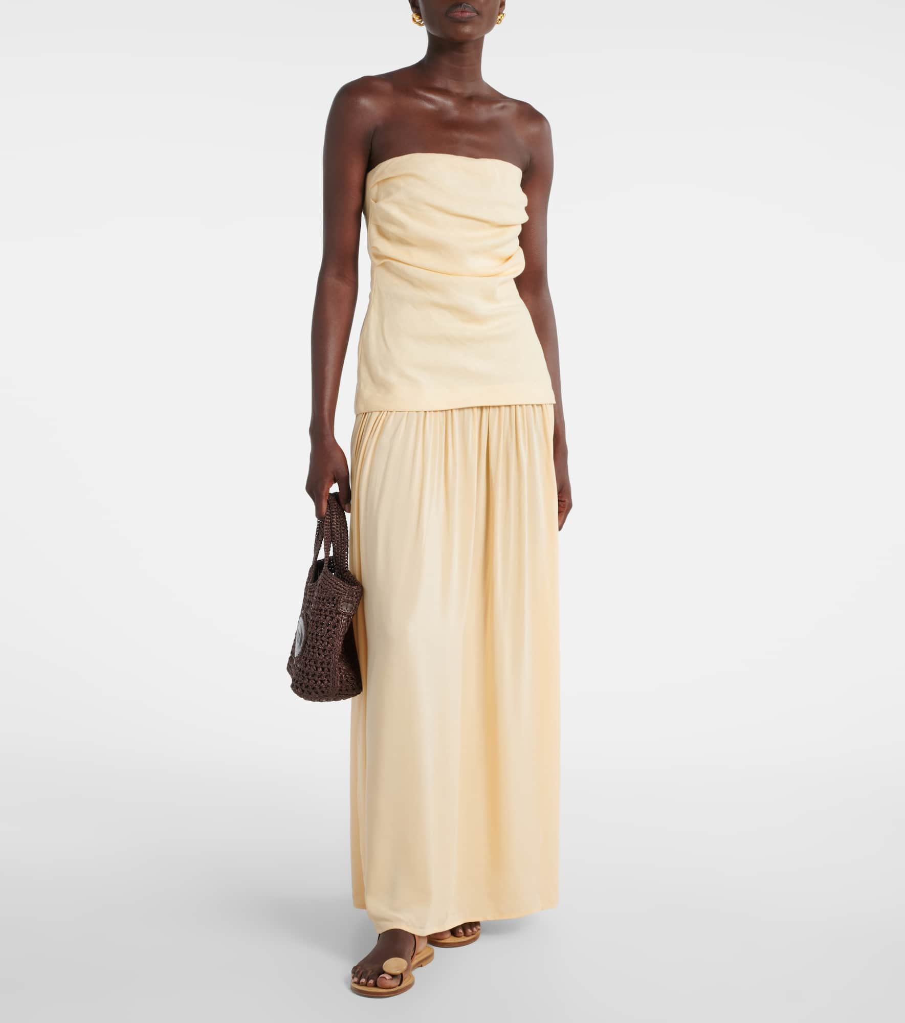 Hedy strapless linen maxi dress - 2