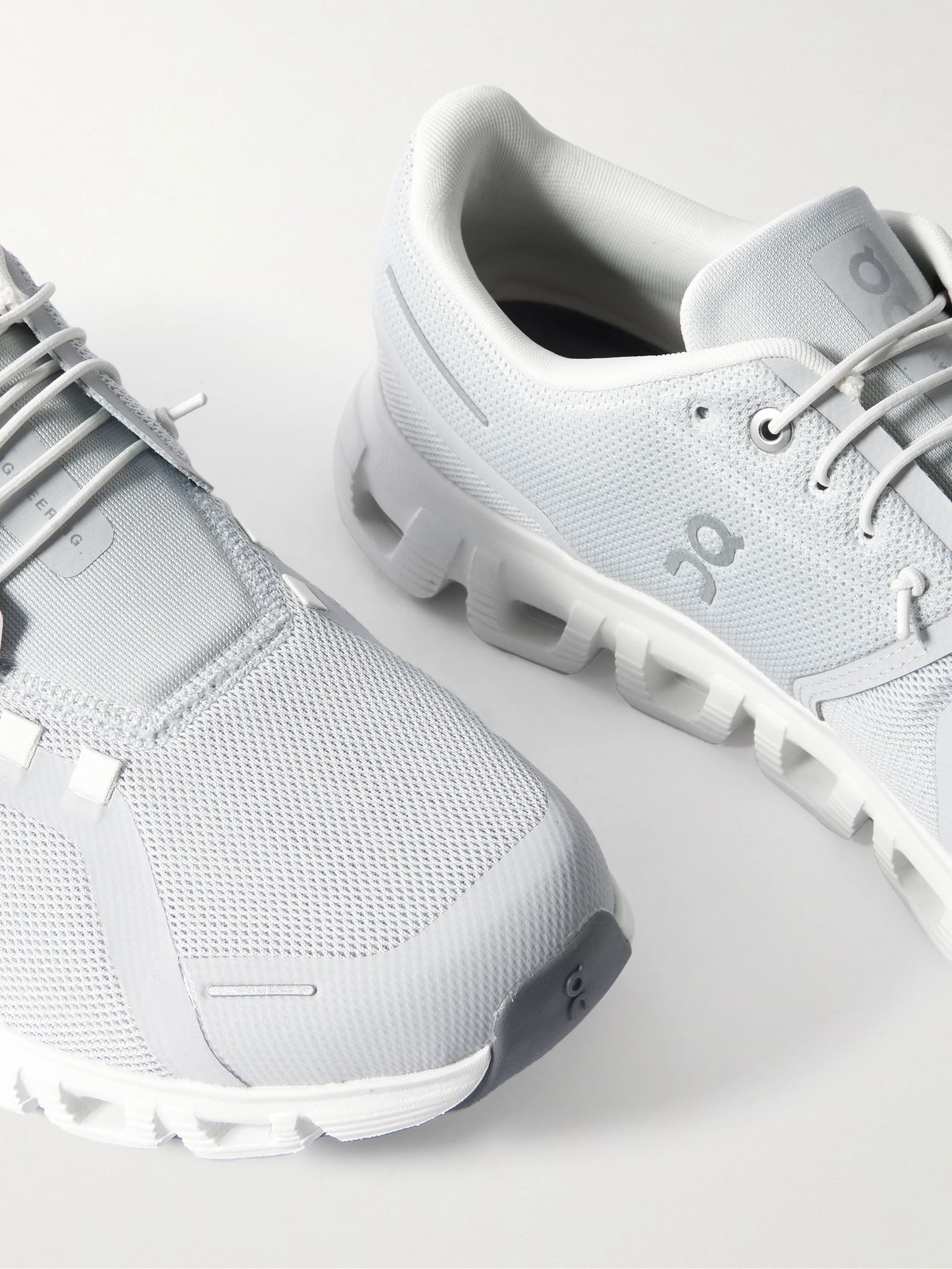 Cloud 6 Rubber-Trimmed Mesh Slip-On Sneakers Gray - 5