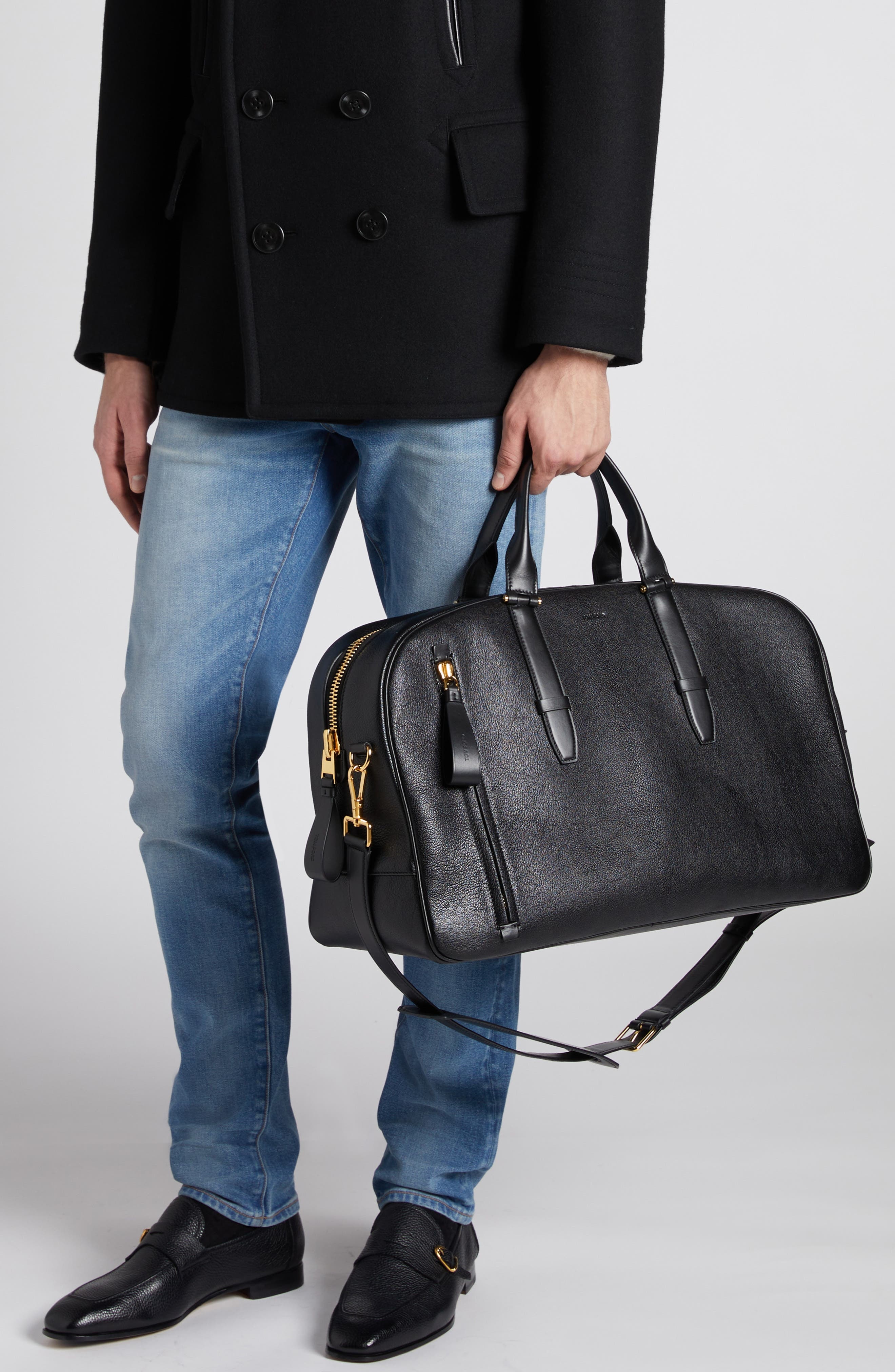 TOM FORD Buckley Leather Duffle Bag in Black at Nordstrom - 2