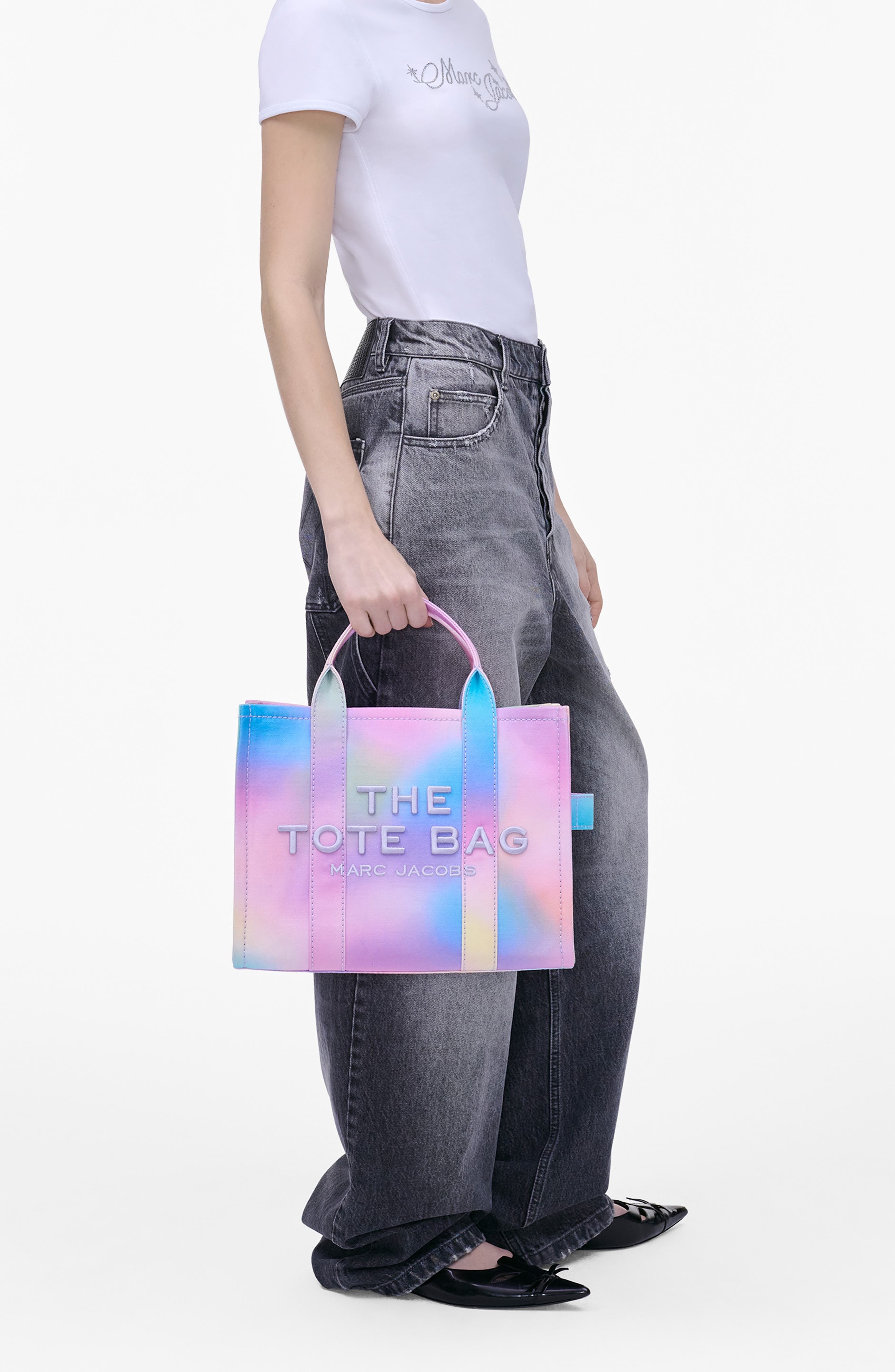 Marc Jacobs The Airbrush Canvas Medium Tote Bag in Blue Multi at Nordstrom - 2