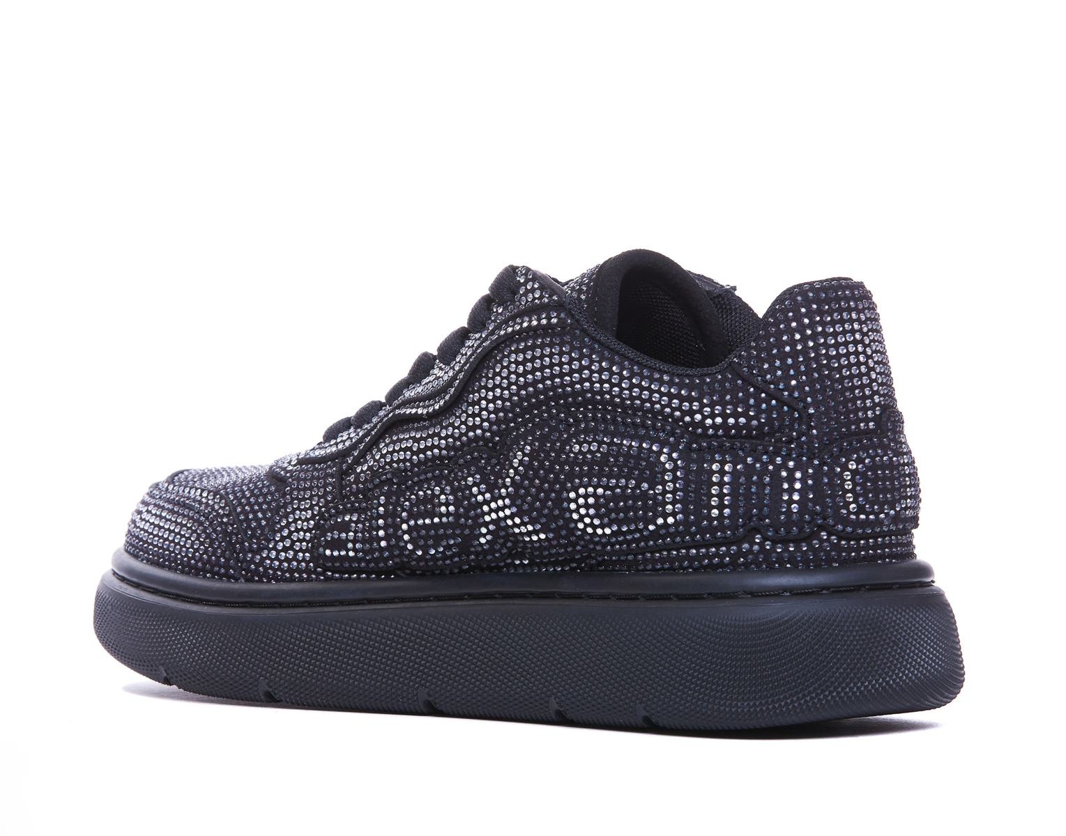 ビリー サテン＆クリスタル フラットシューズ/Alexander Wang Alexander Wang Alexander Wang Sneakers | baltini | REVERSIBLE