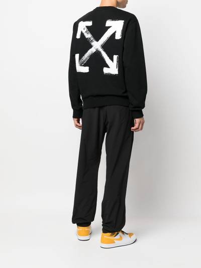 Off-White painted Arrows-print sweatshirt outlook