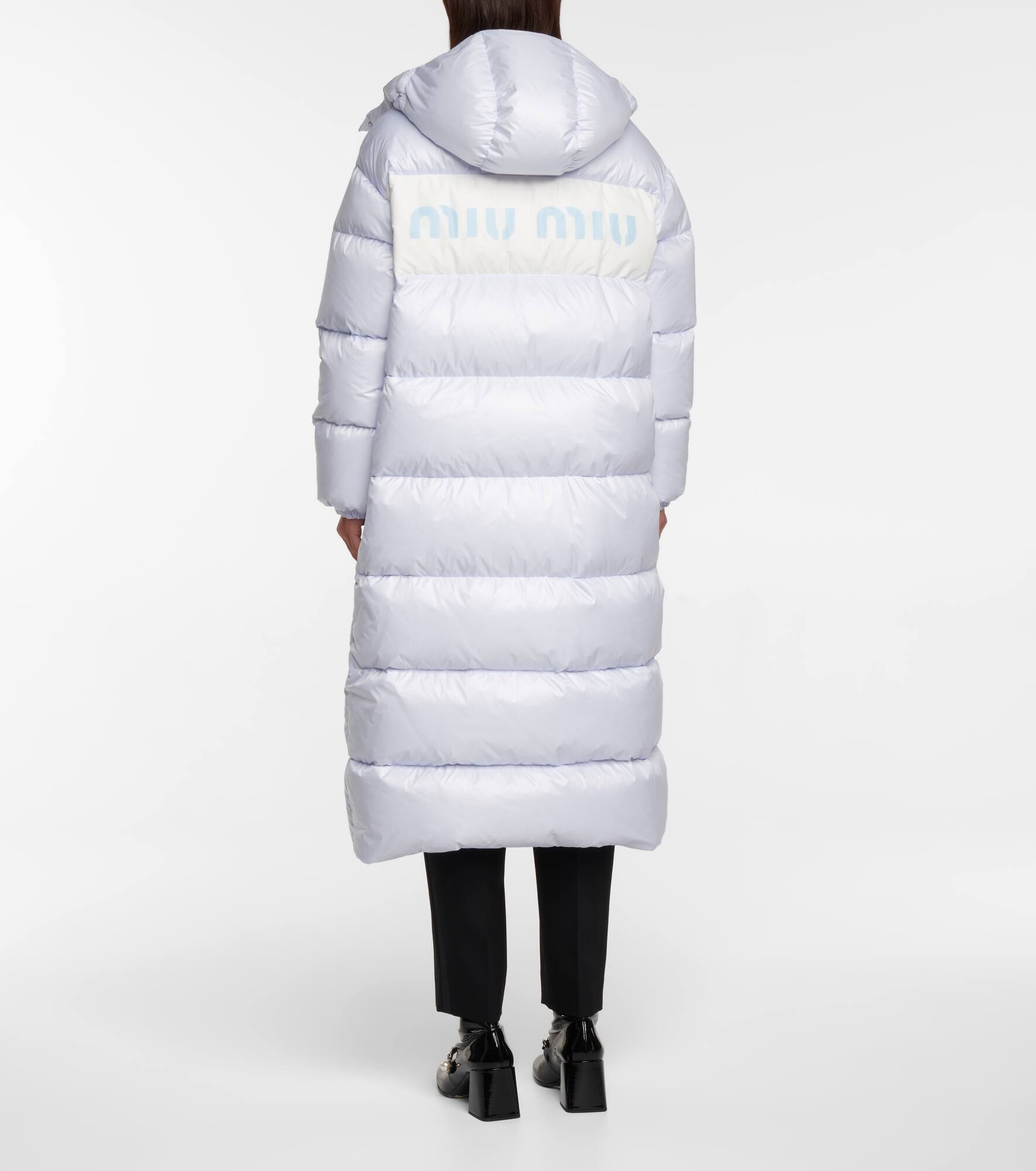 Quilted nylon down coat - 3