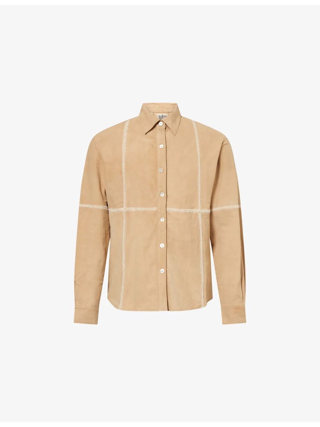 Rabari Embroidered Suede Shirt - 1