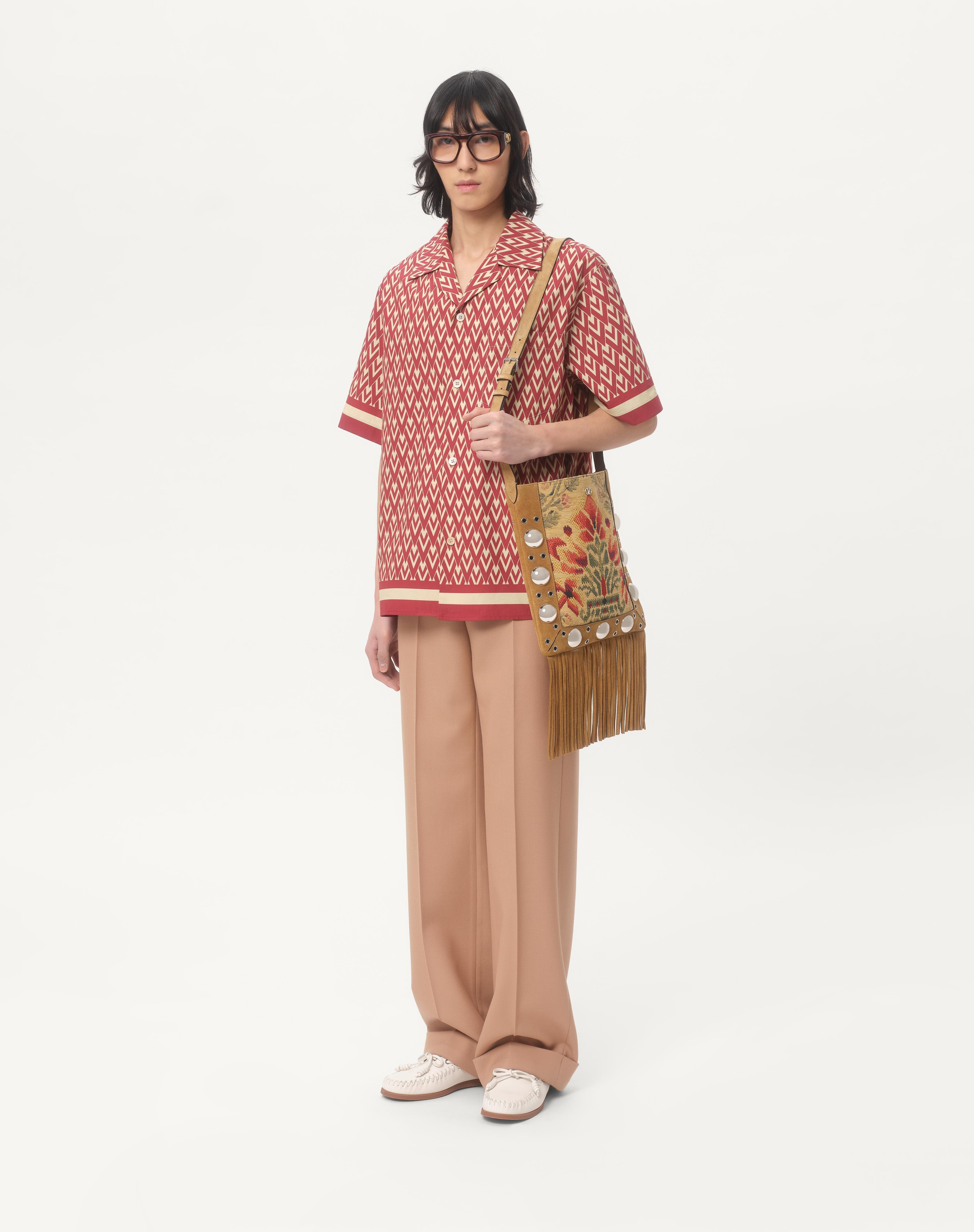 COTTON POPELINE BOWLING SHIRT WITH TOUTE LA V PRINT - 2