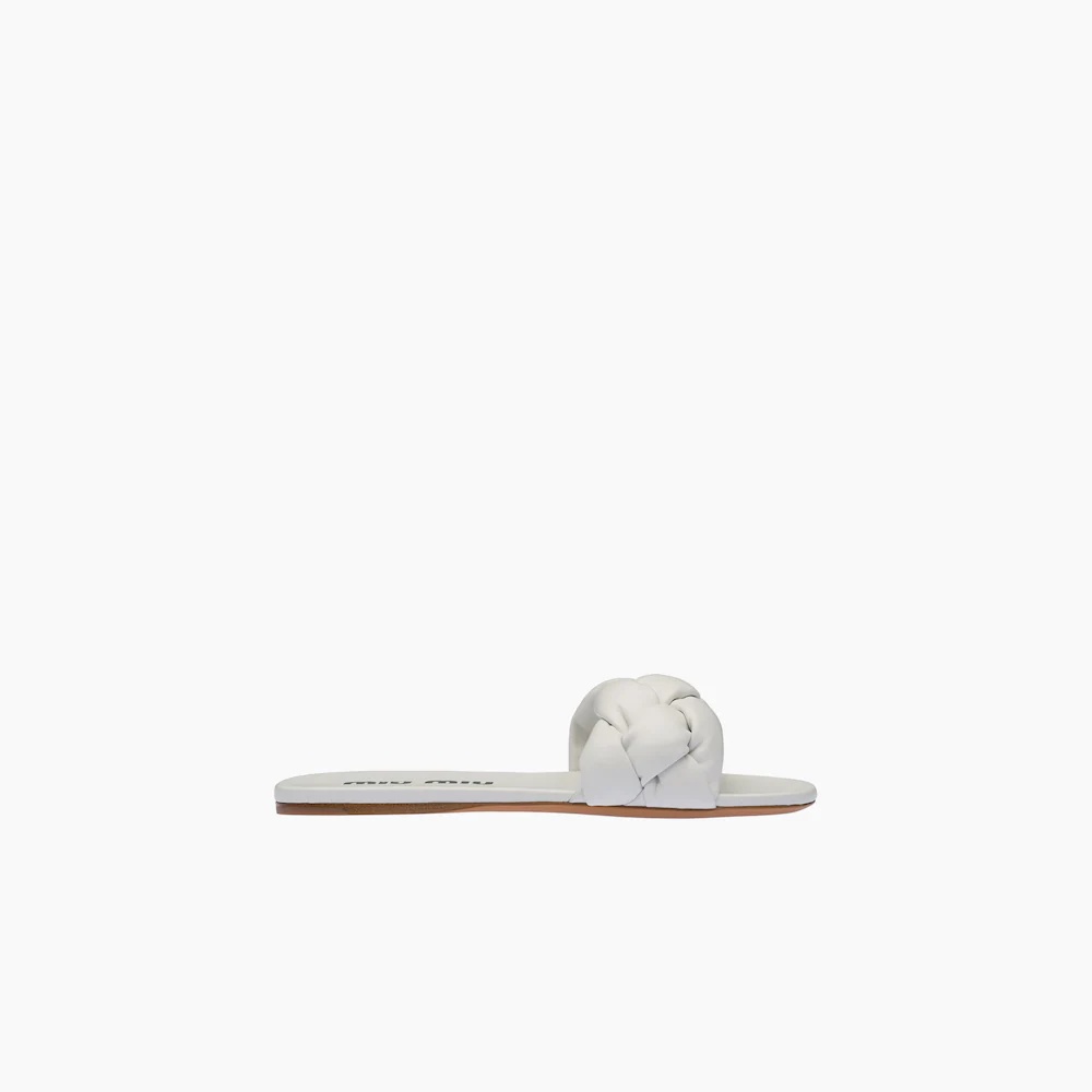 Flat nappa leather sandals - 4