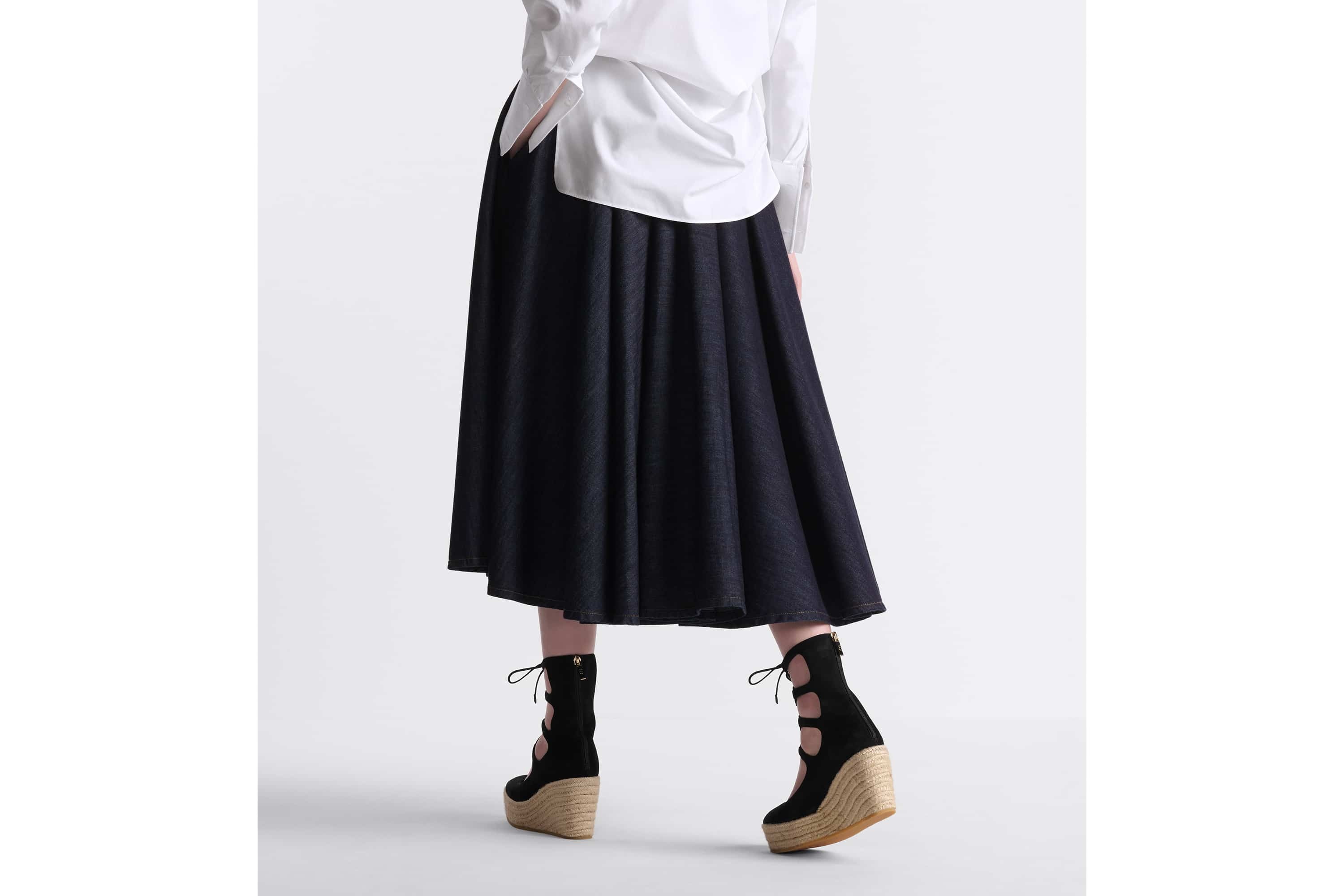 Buttoned Mid-Length Skirt - 5