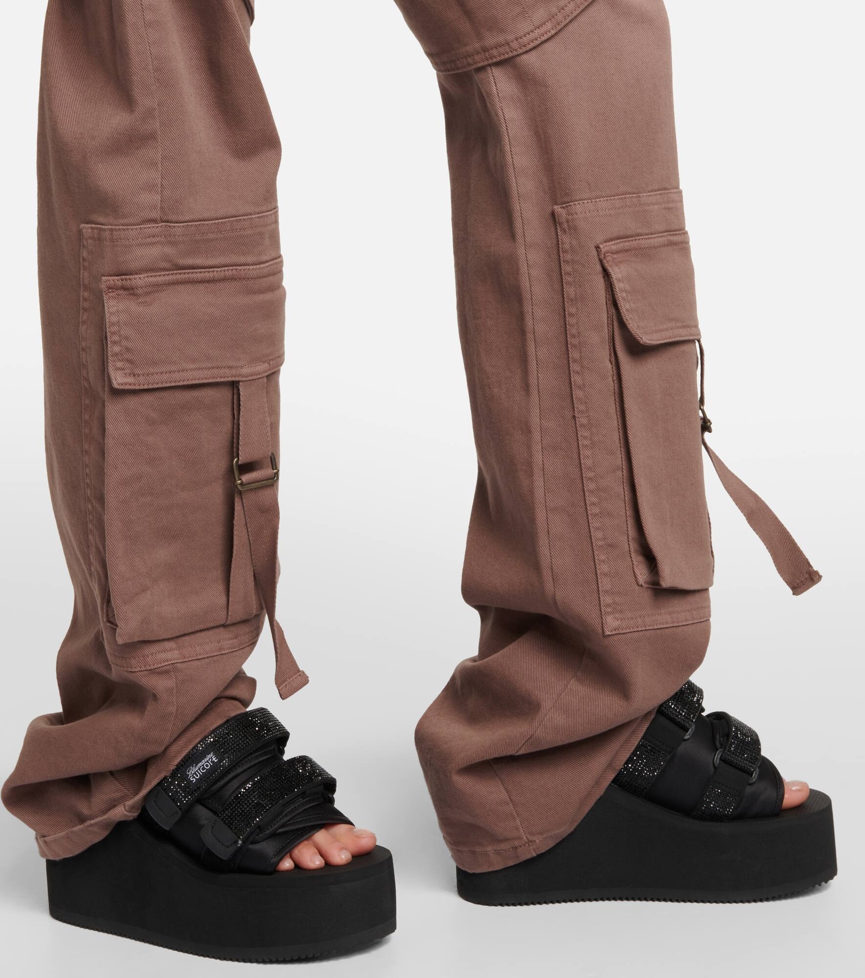 Blumarine X Suicoke Moto embellished platform slides