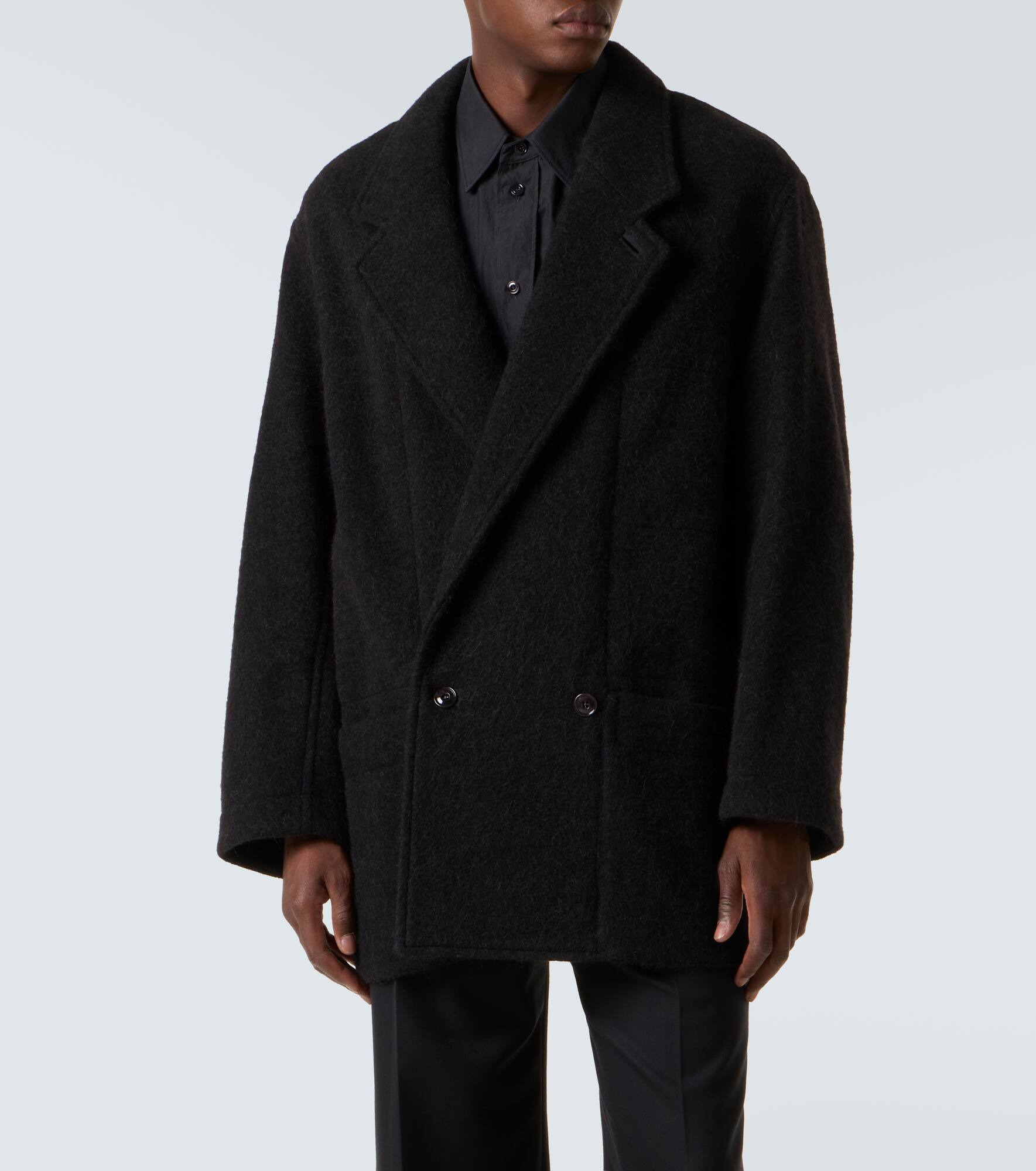 Wool and alpaca felt coat - 3