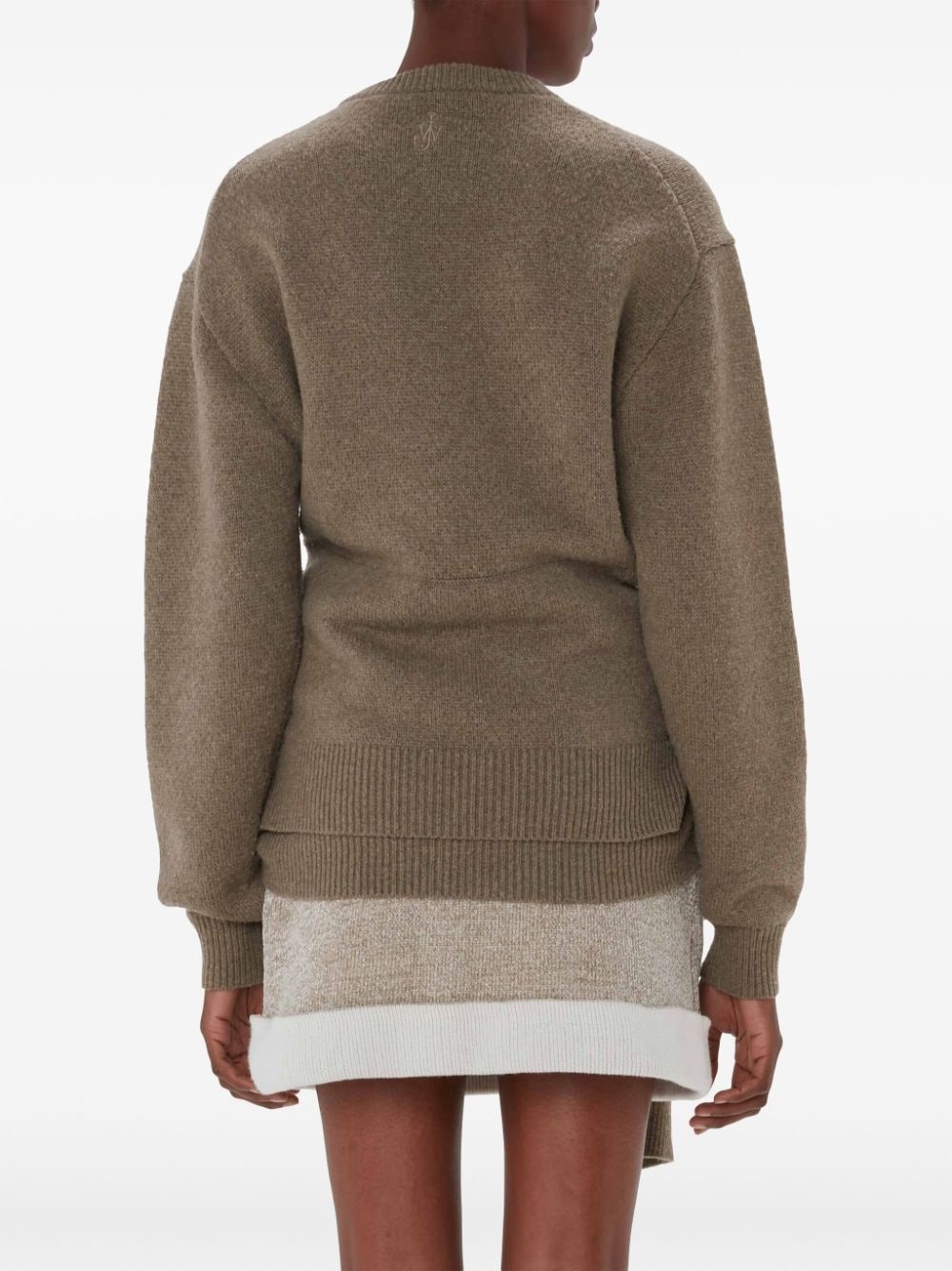 tie-front knit sweater - 4
