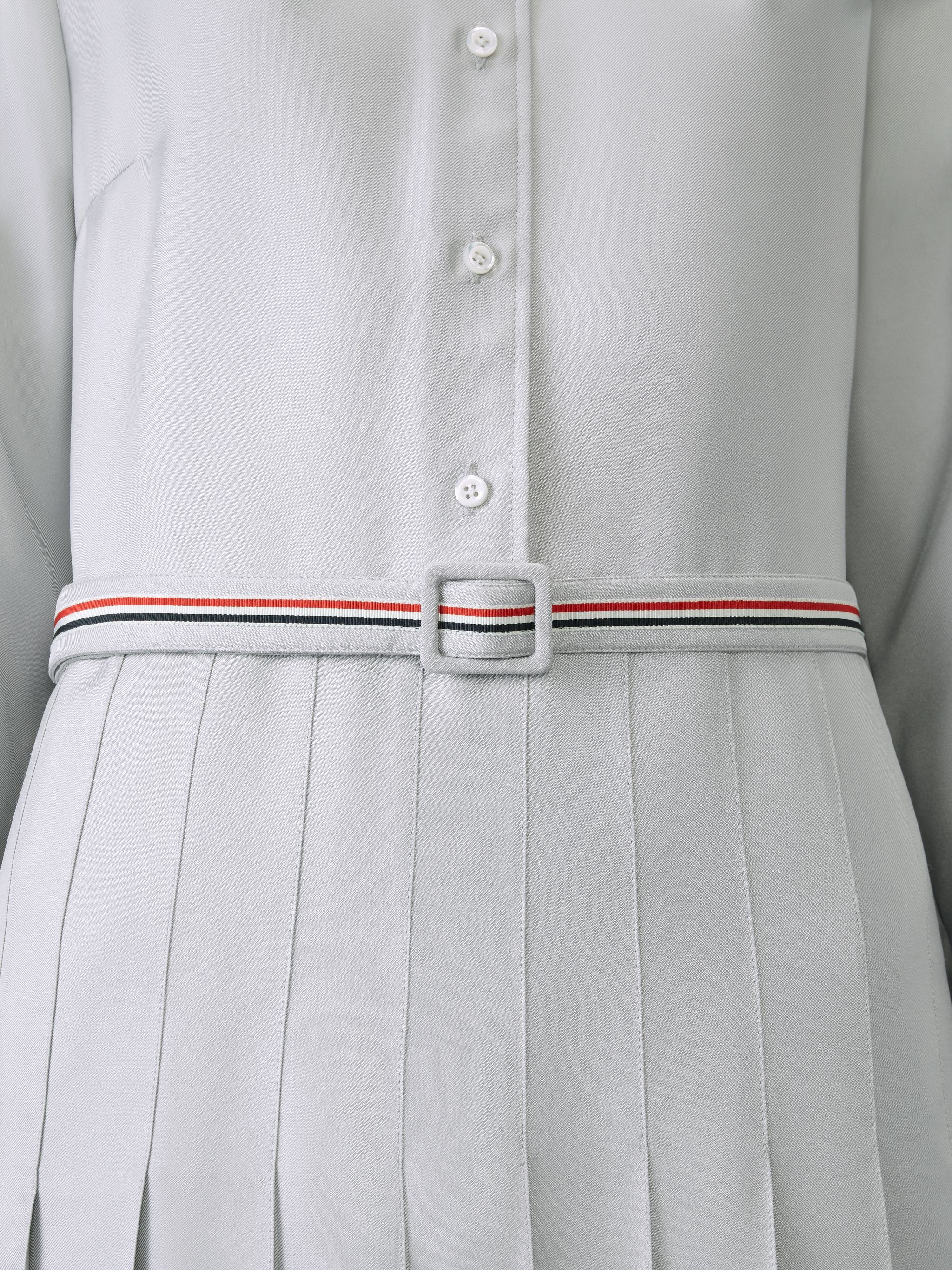 Silk Twill Belted Dress - 5
