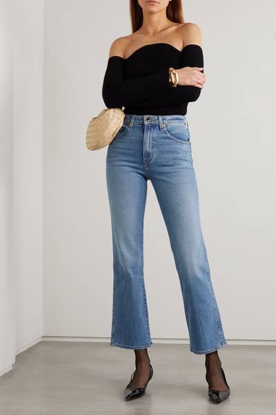 KHAITE Vivian cropped high-rise bootcut jeans outlook