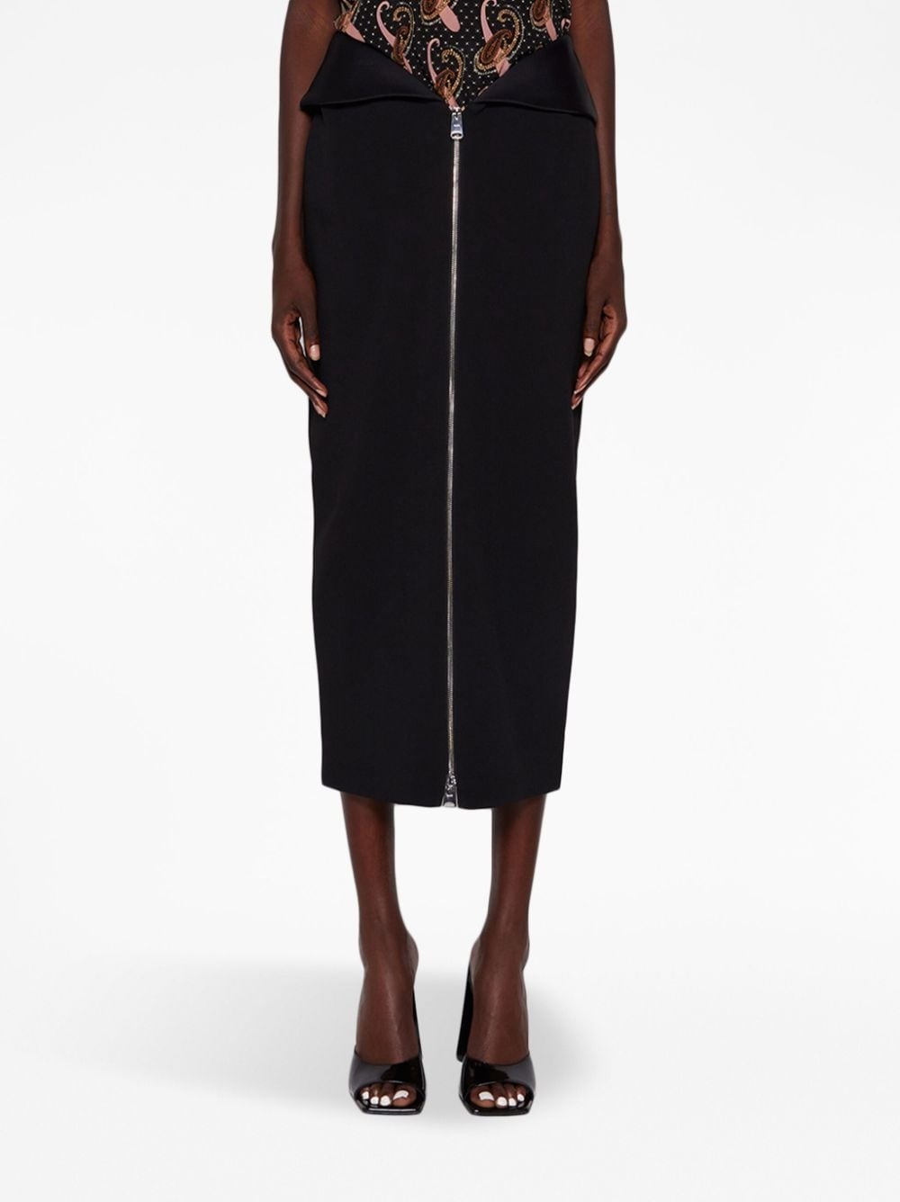 Pepita zipped midi skirt - 3