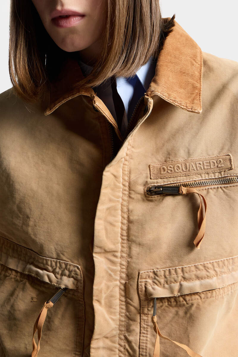 GARMENT DYED UTILITY DISTRESSED BOMBER 5