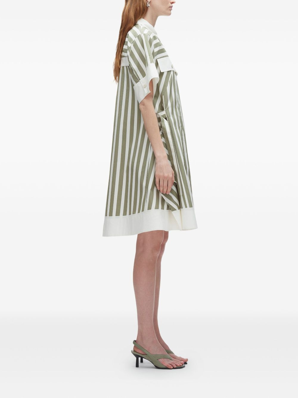 striped shirt dress - 3