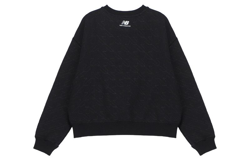 New Balance (WMNS) New Balance Crew Neck Logo Sweatshirt 'Black' 5CC37142-BK outlook