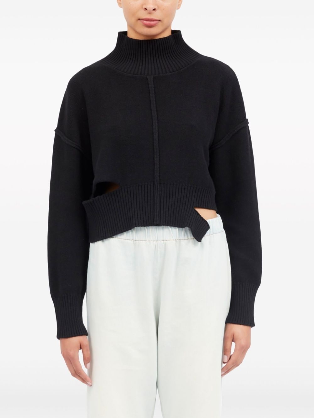 high-neck cut-out jumper - 2