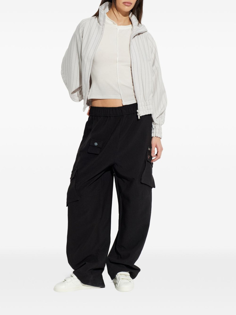 Y-3 striped zip-up jacket outlook