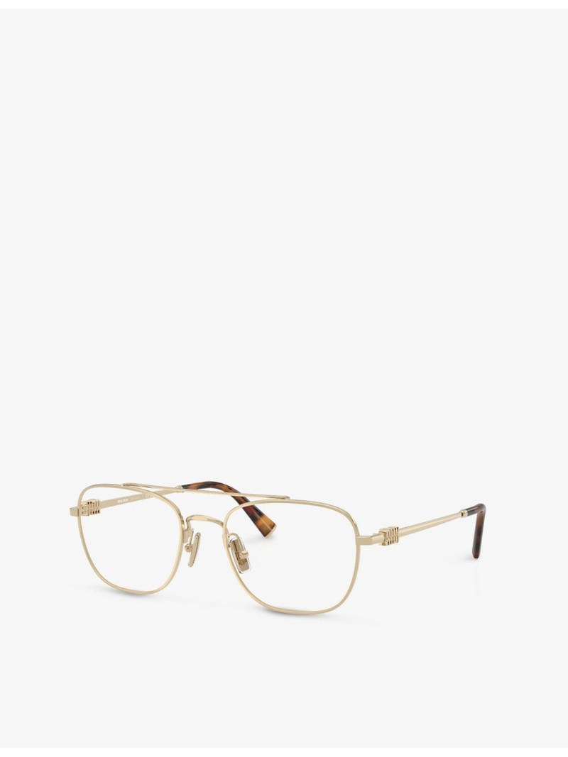 Miu Miu MU 51WV Square-Frame Metal Optical Glasses outlook