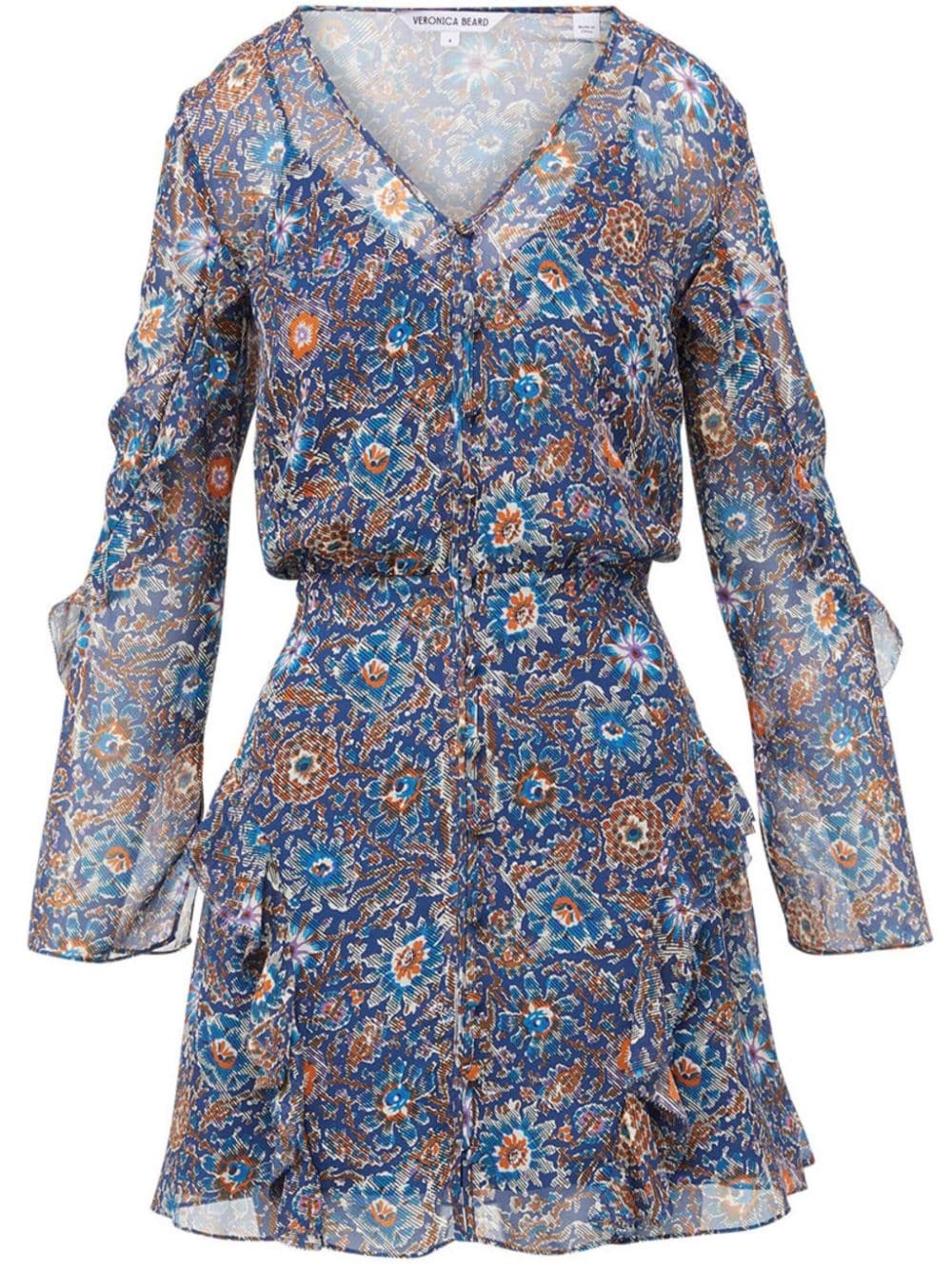 Camden floral-print silk minidress - 1