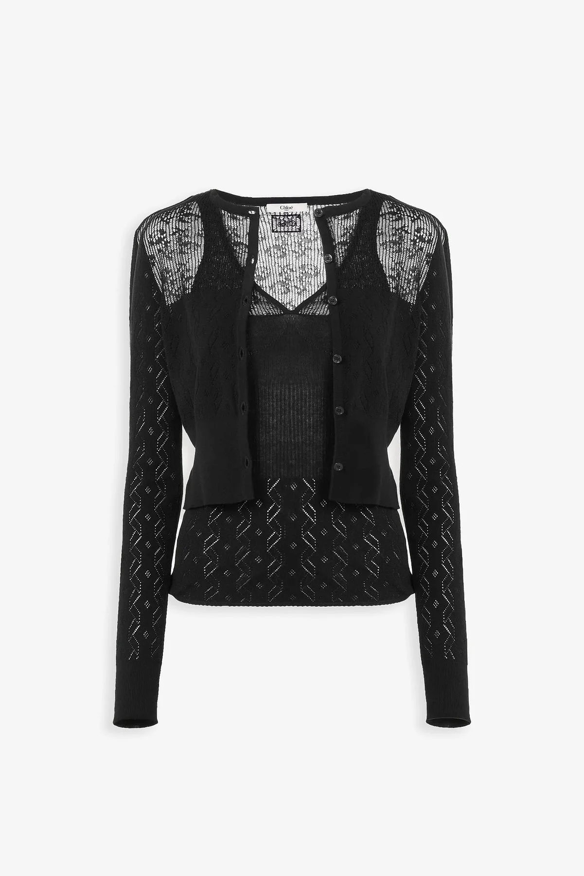 Black knitted top - 1