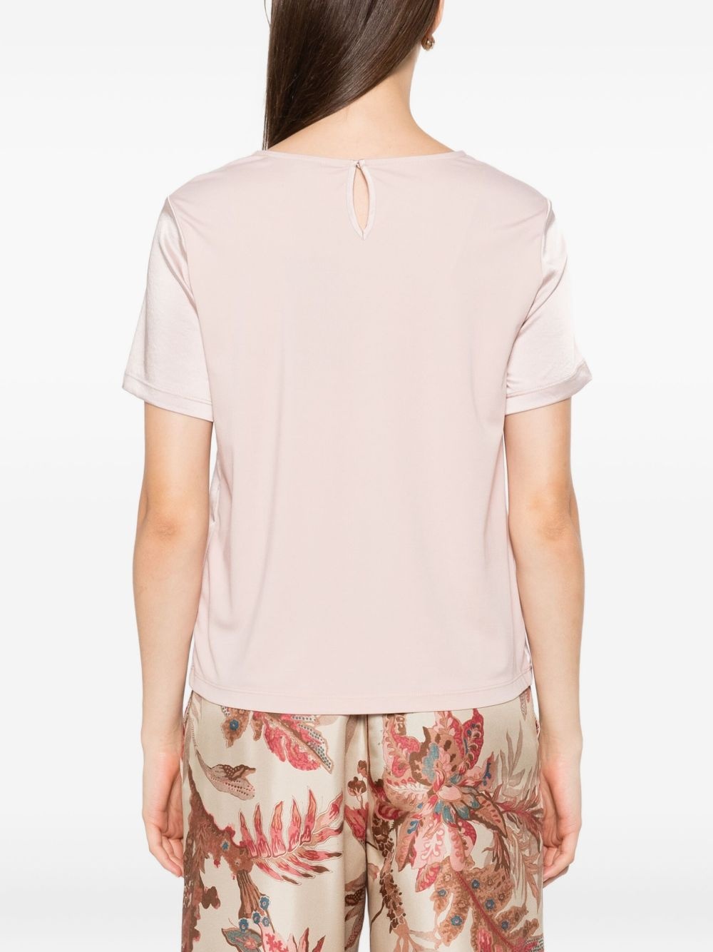 keyhole-neck short-sleeve top - 4