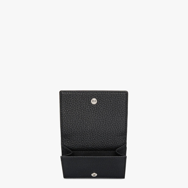 FENDI Black leather tri-fold wallet outlook