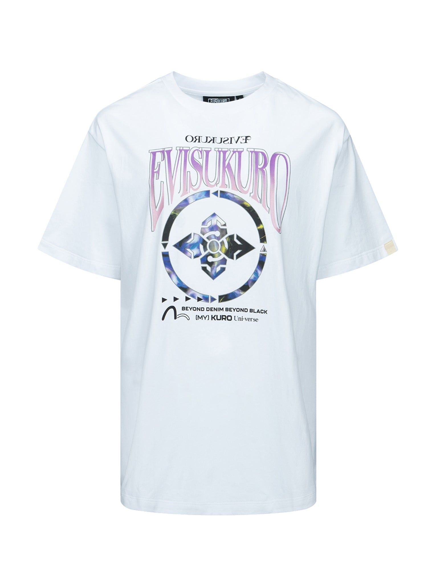 Gradiant Abstract Pattern Kamon Print T-Shirt - 9