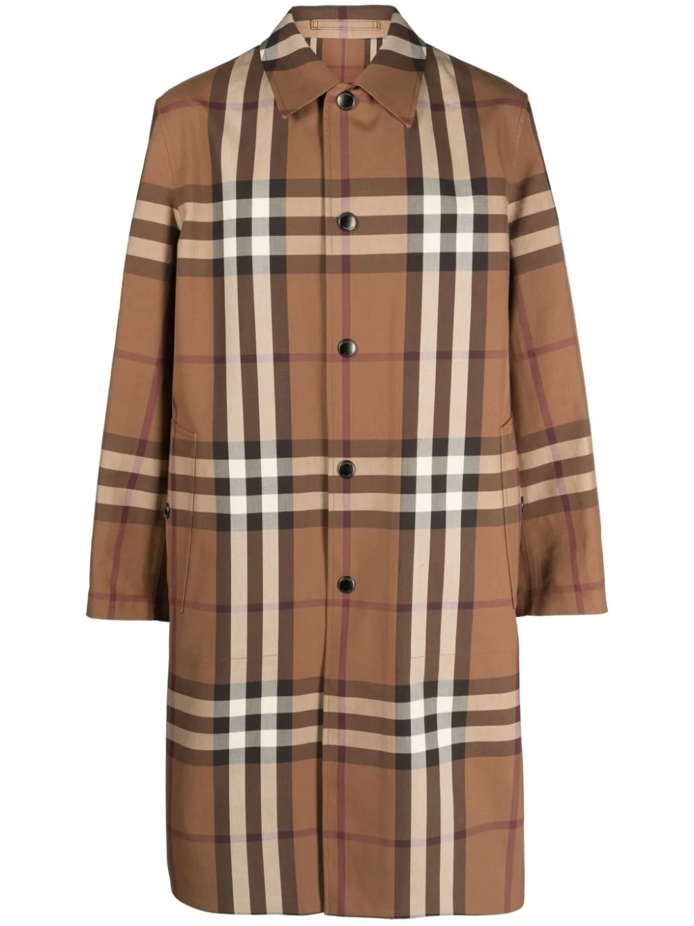 Vintage Check-pattern cotton coat - 1