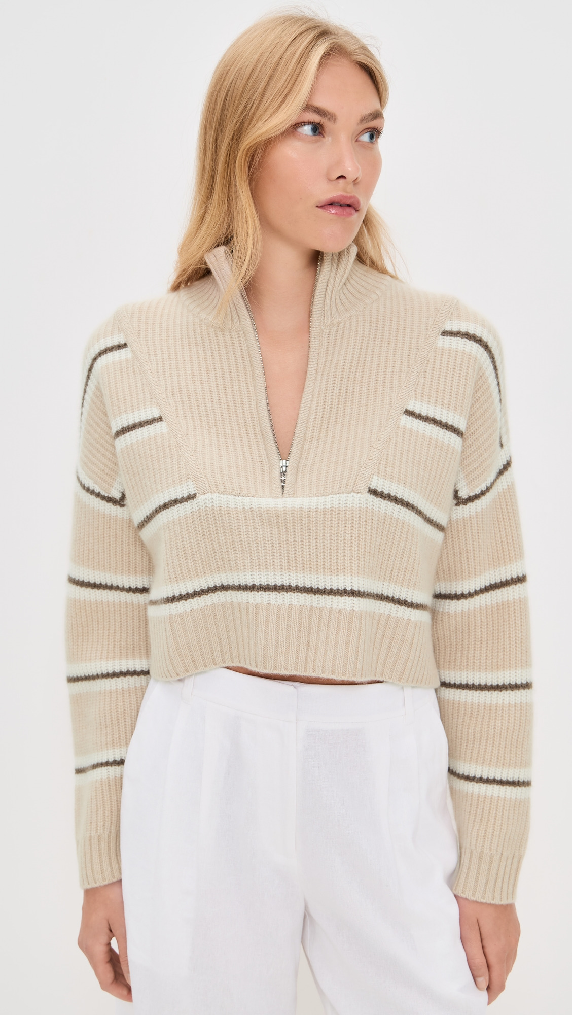 Cropped Hampton Cashmere Sweater - 6
